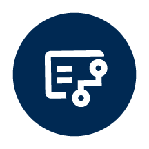 Icon of a computer CPU with a key symbol, representing cybersecurity or computer security.