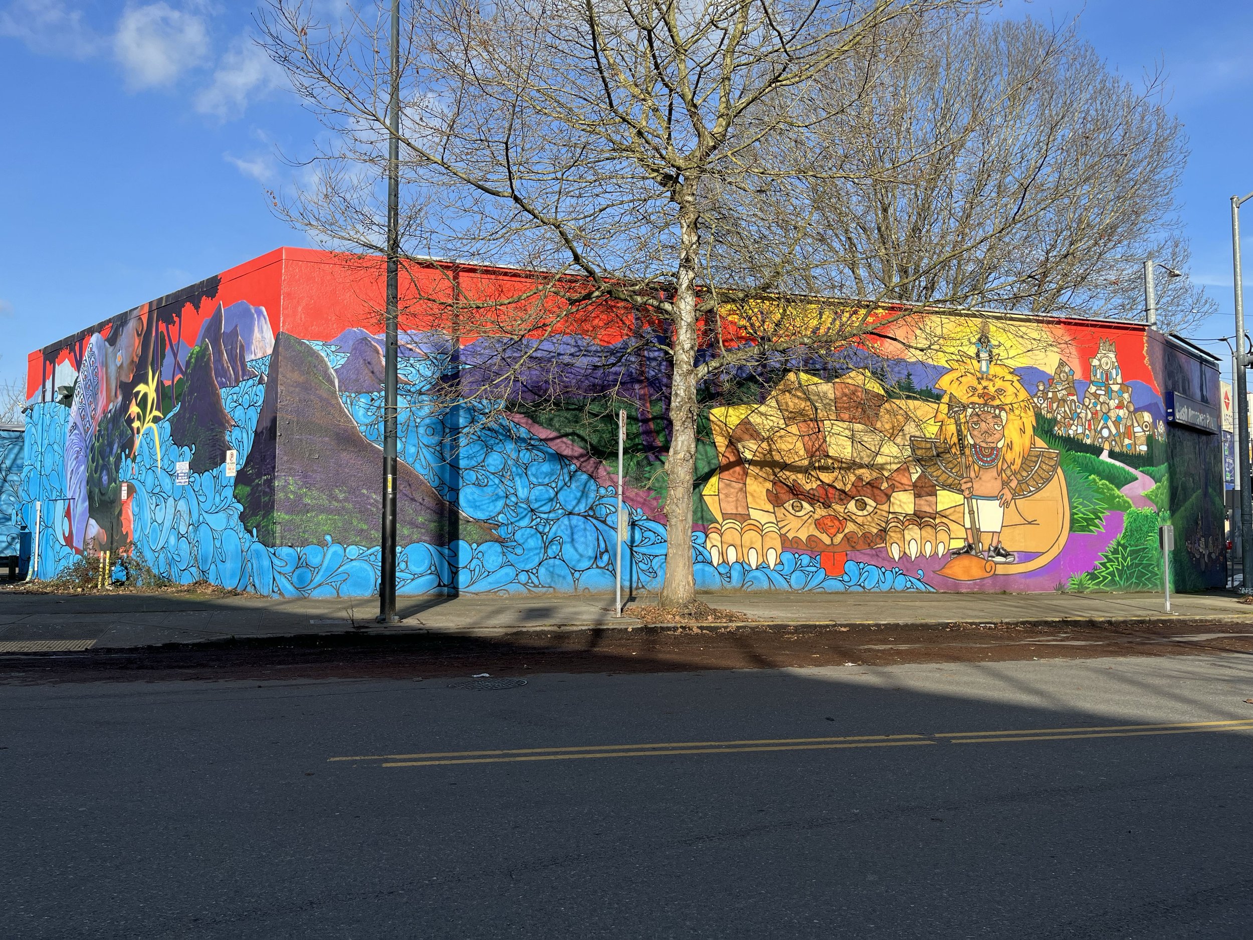 【 Ebb and Flow 2 】Exterior Latex and Gold – Collaboration with Craig Cundiff, Rainier Ave. Seattle, Wa