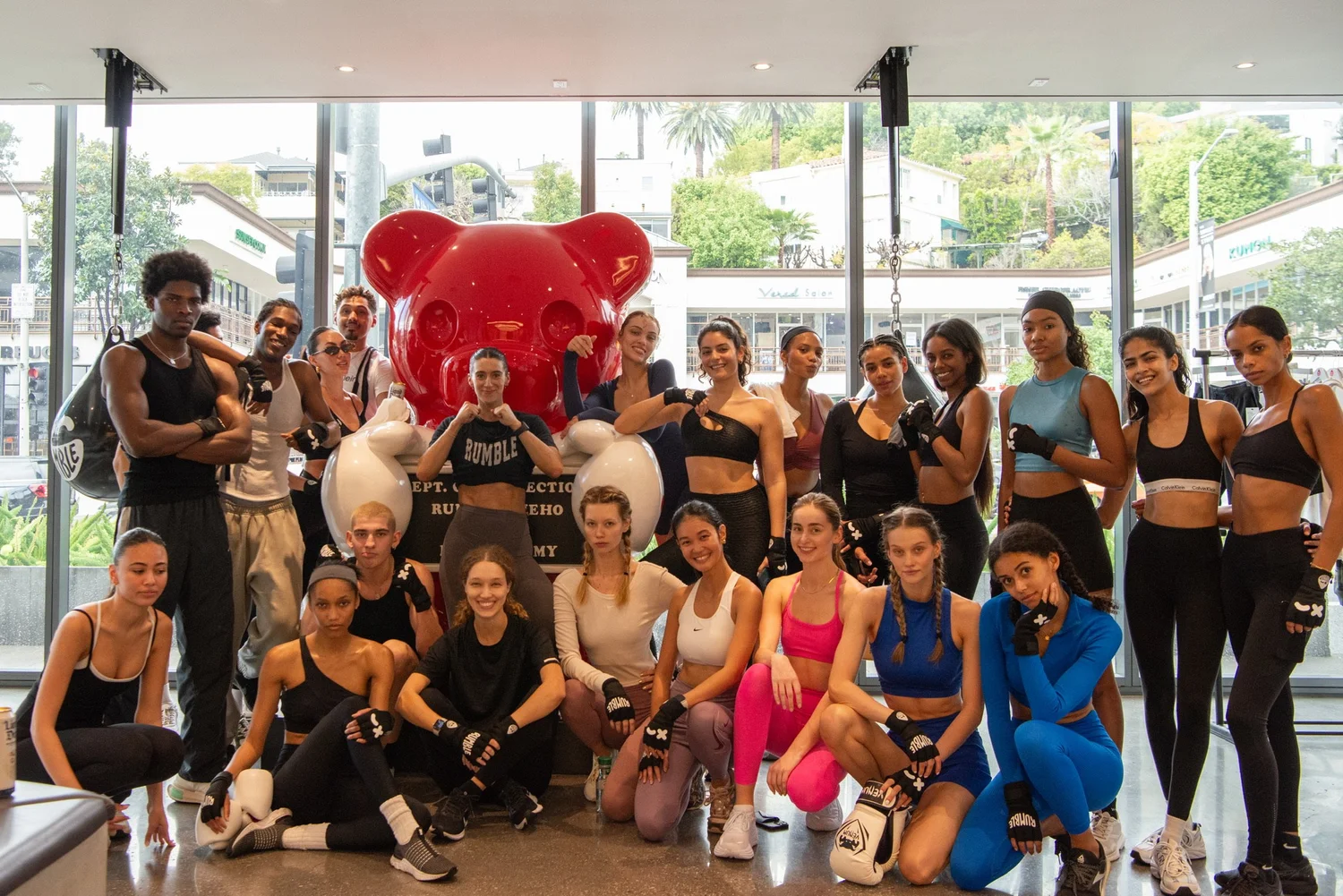 Next Stop residents after a group workout class