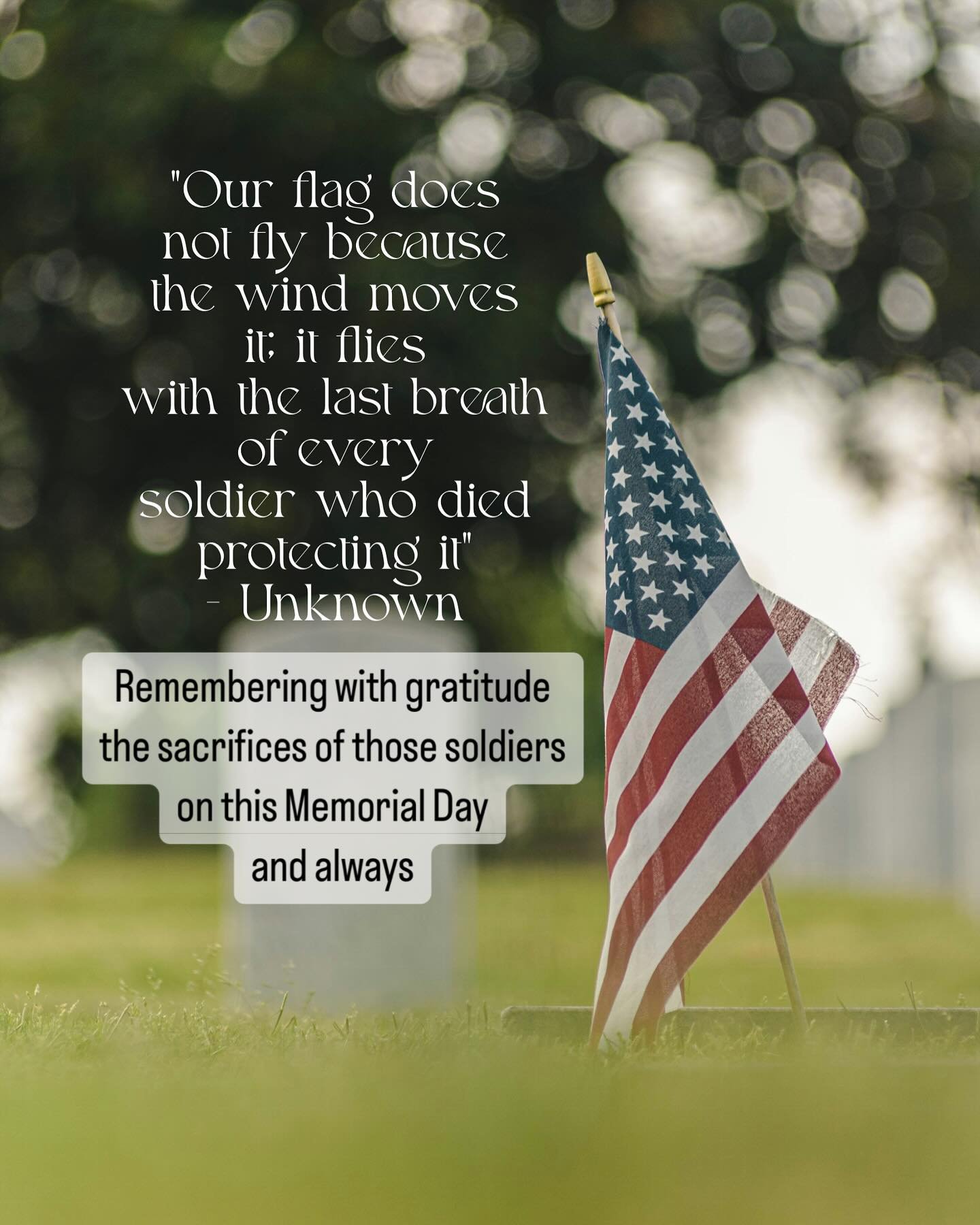 🇺🇸❤️🤍💙with remembrance and gratitude on Memorial Day