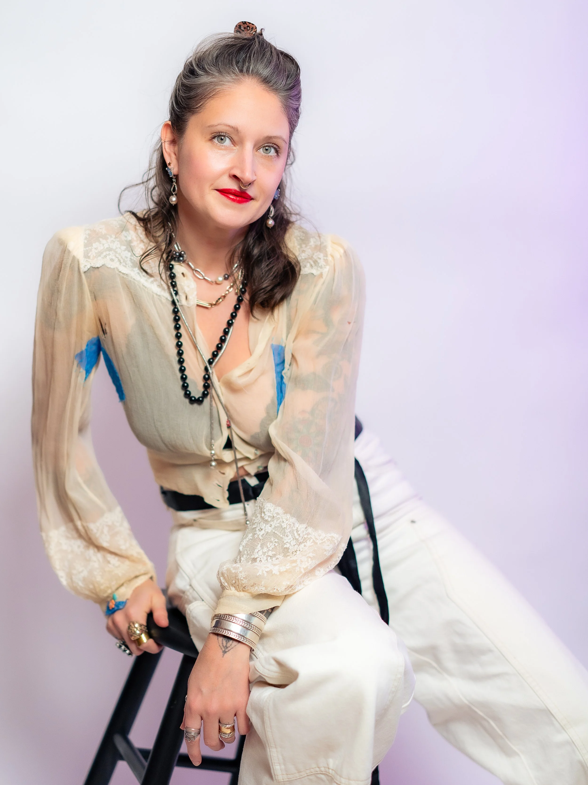 Woman sitting on chair
