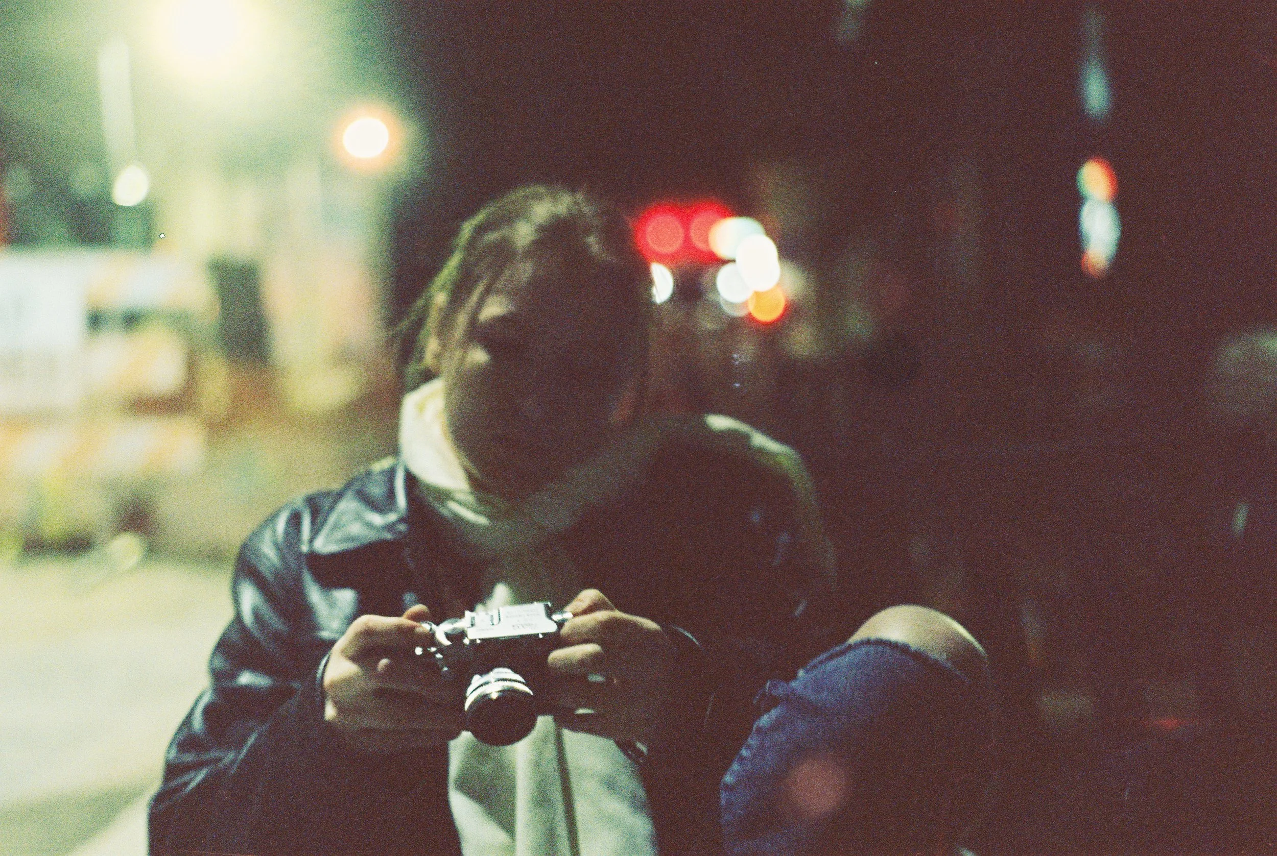 Emily on set of 'Night Life Conway'