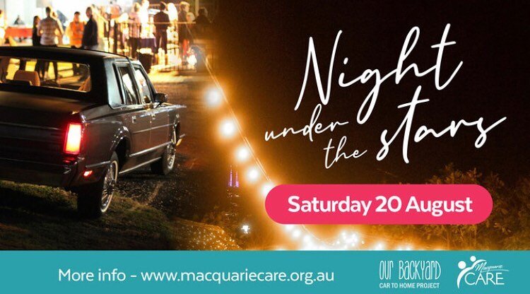It&rsquo;s been a long time coming... Only 2 more sleeps, until we see you at Night Under The Stars ✨
We have a number of brave souls sleeping in their cars for the night, so be sure to jump on our website and sponsor one of them.
The evening kicks o