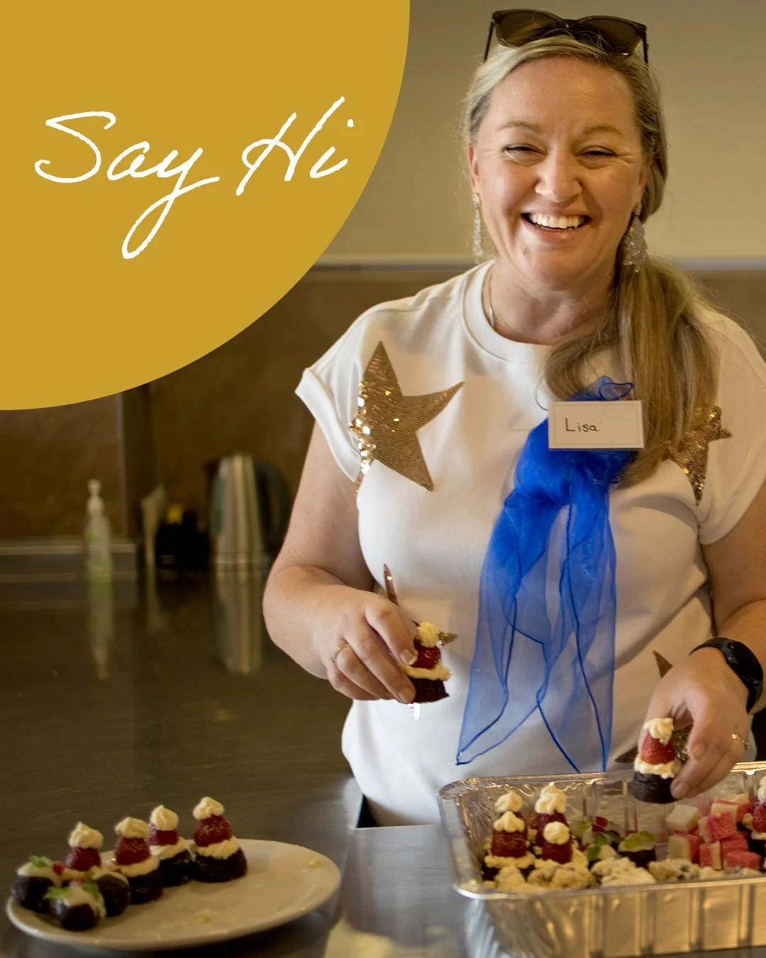 This is Lisa... WIth her beautiful servant heart you'll see her serving as a Floor Manager or serving tea and coffee on a Sunday. She also helps out with hospitality whenever she can. What a woman she is. Say Hi!