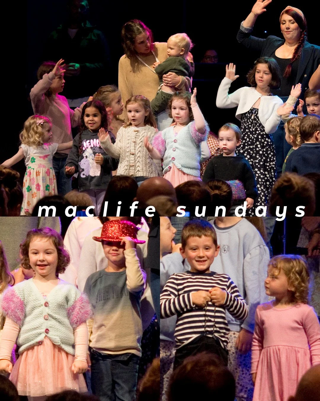 This weekend will be one not to be missed! We have the Zaia's back tag teaming this weekend with Mark preaching in the AM services and Roz backing it up in the 5pm.⁠
AND we will have the very excited Junior Mac's joining us on stage in the 10am with 