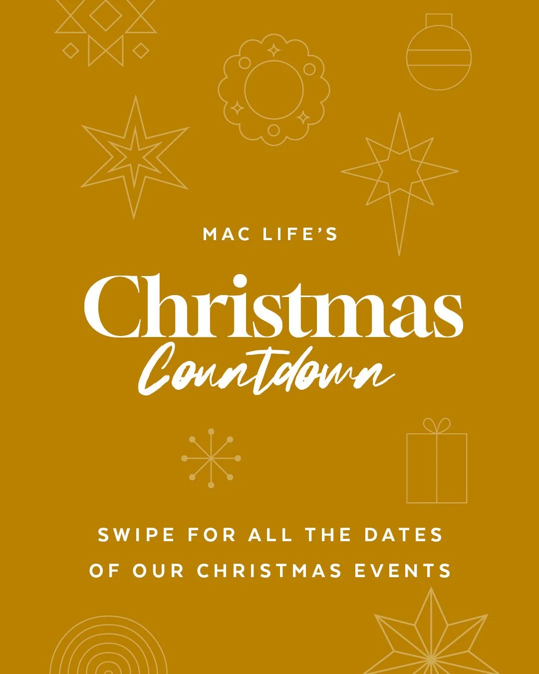 Here's all the dates for our December events. For more details click on the events tab on our website.