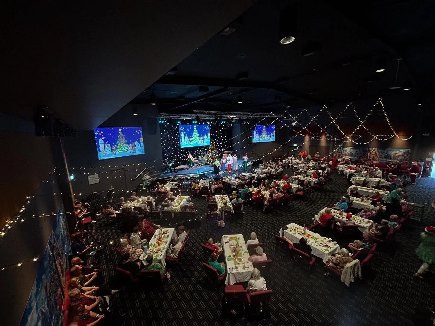 A wonderful time of the year! 140 Seniors gathered together for our Christmas concert. And gee they love it! 
Our volunteers spoil them with treats and entertainment and the legendary Mac Life Choir bring a whole heap of Christmas cheer. We love our 