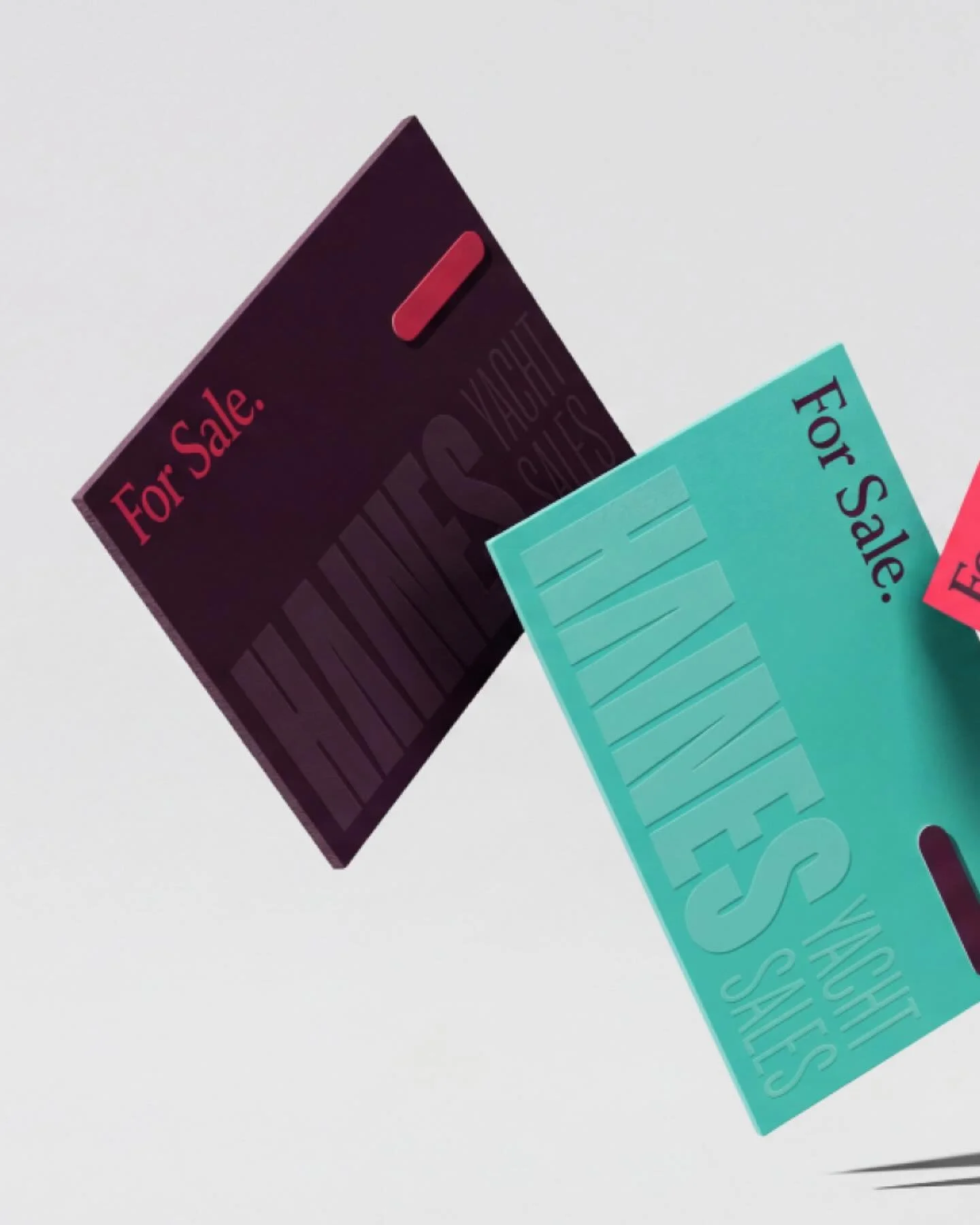 Haines Yacht Sales Brand Identity.

A wordmark designed from the language of boating, bold and engineered. The colour palette breaks from category with a distinctly Australian sensibility, inspired by tones of dusk, the vibrancy of coral, and the acc