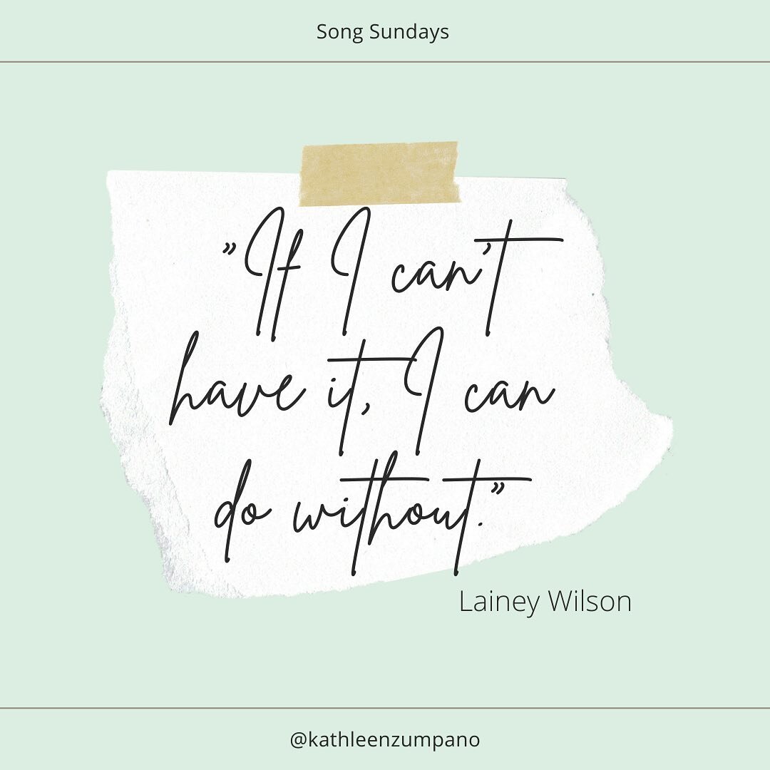 I&rsquo;ve decided it&rsquo;s Song Sunday, an opportunity to share thoughts through music lyrics. There is so much power in words, and something infinitely more powerful about them put to music.

I love this whole song by @laineywilsonmusic, but this