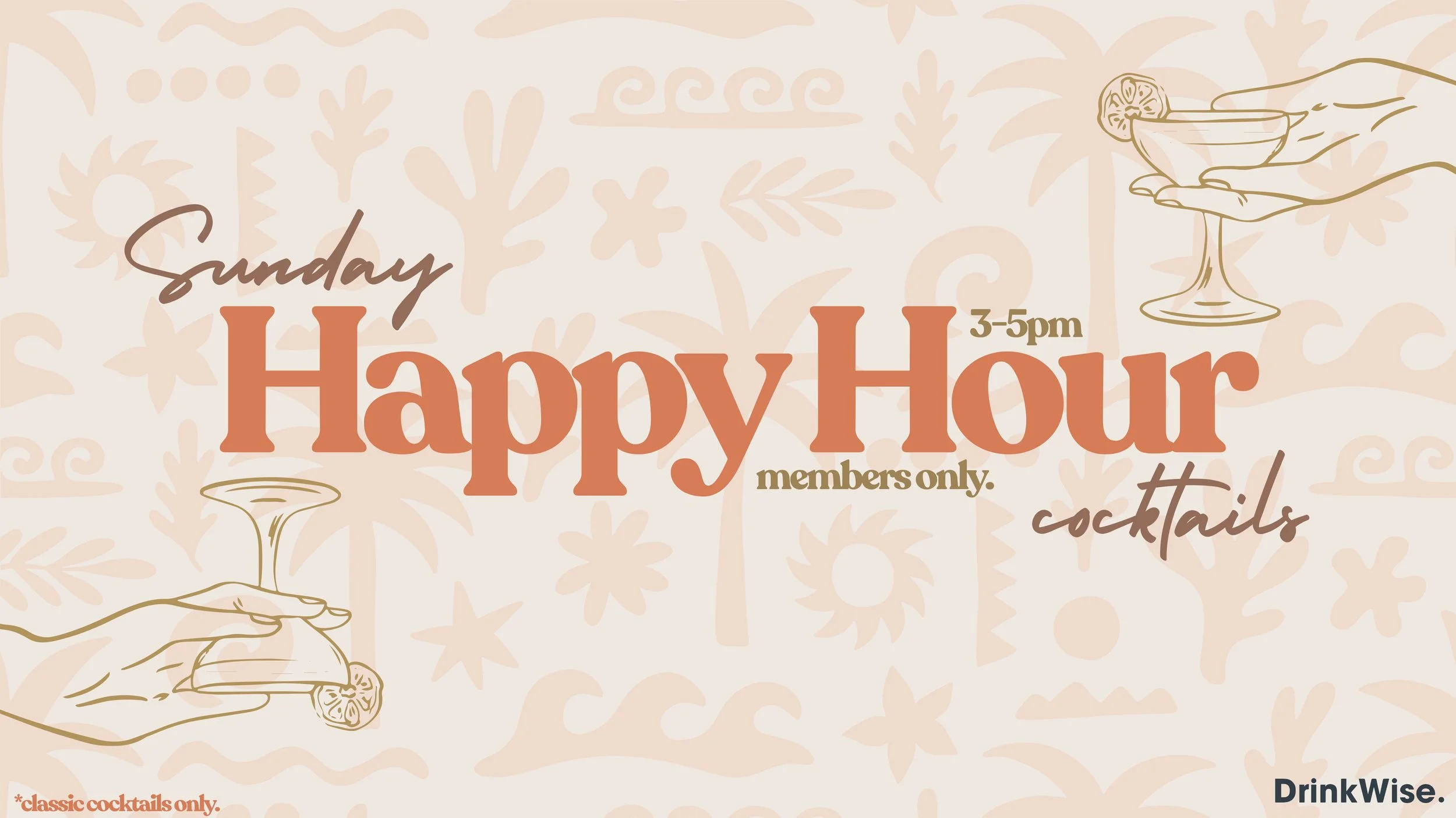 Sunday Happy Hour Cocktails