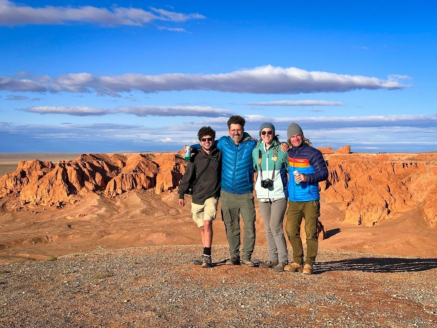 Gobi Pt. 2: The Team

📸:
1 - Flaming Cliffs with the Adults (i.e. not the students)
2 - Palaeo Dads @palaeonico and Ass. Pro Phil Bell
3 - Whole school photo @mongoliaquest 
4 - Jacketing
5 - Happiest when looking a fossils (i.e tiny lizard jaw)
6 -