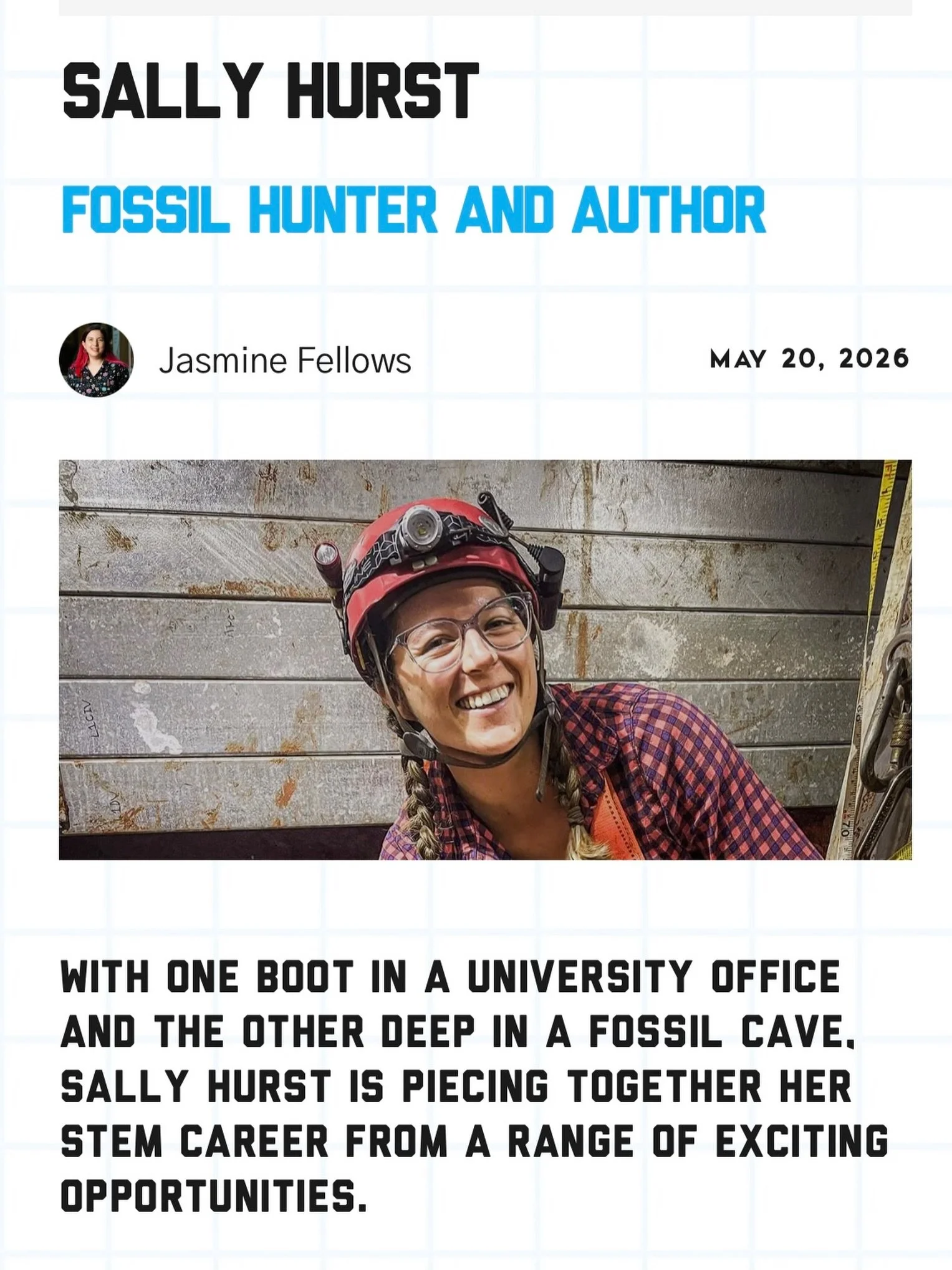 Check out @careers.with.stem for a lovely write up they did about my pathway to palaeontology 🦖🦕