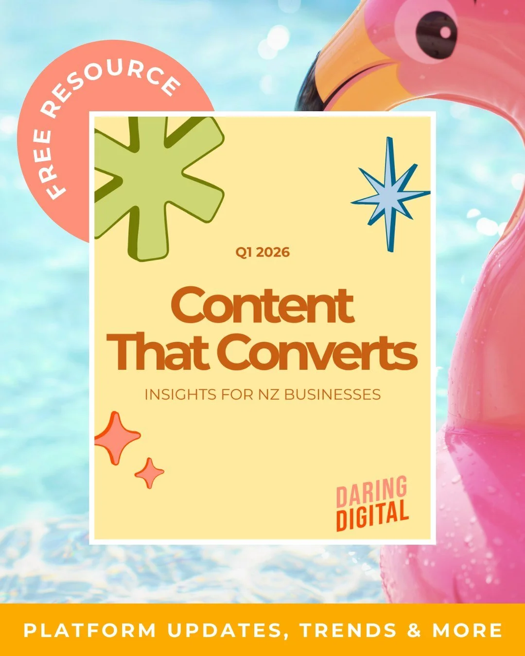 Your Q1 2026 cheat sheet has arrived. ✨

We've just dropped our free Q1 Content Playbook, and it's packed with platform updates, current trends, and insights to help NZ businesses make the most of the first quarter.

Inside:
📊 Latest platform change