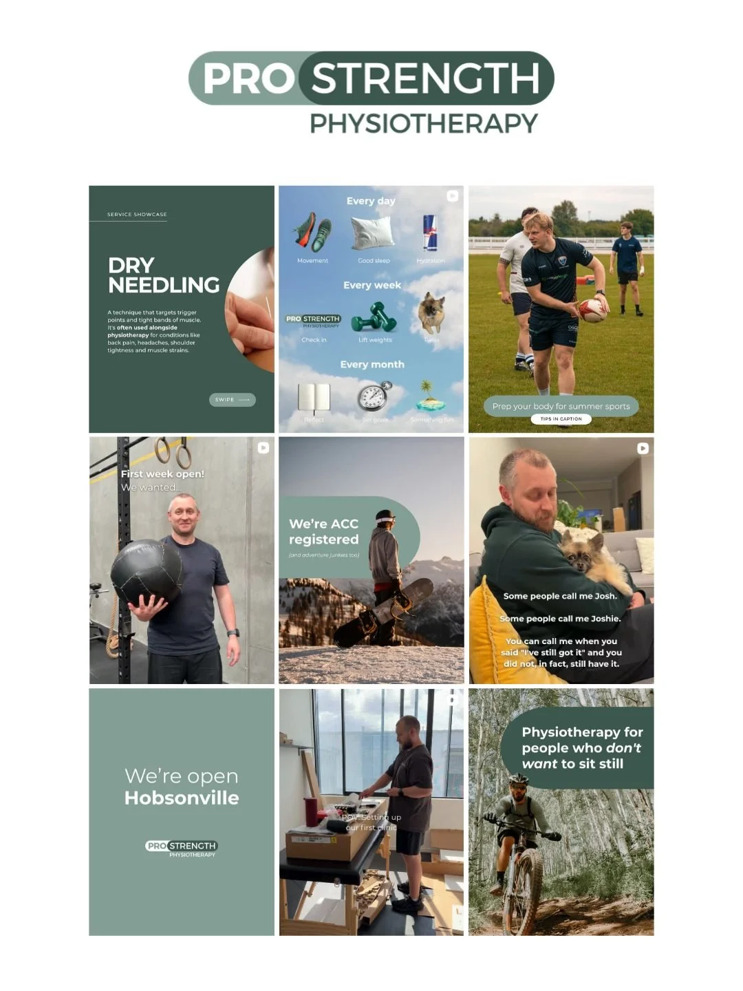 This one hits a little close to home 💛 Because when Chris' husband decides to go out on his own, we can't exactly tell him to sort his social himself, can we? 

We've been working on the social presence of newcomer @prostrengthphysio these last coup