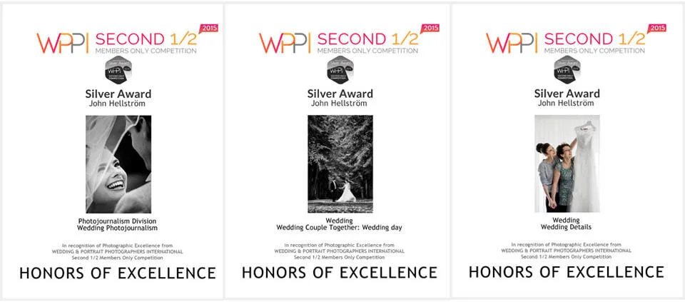 WPPI 2nd 2015 Award Honors of Exellence John Hellstrom