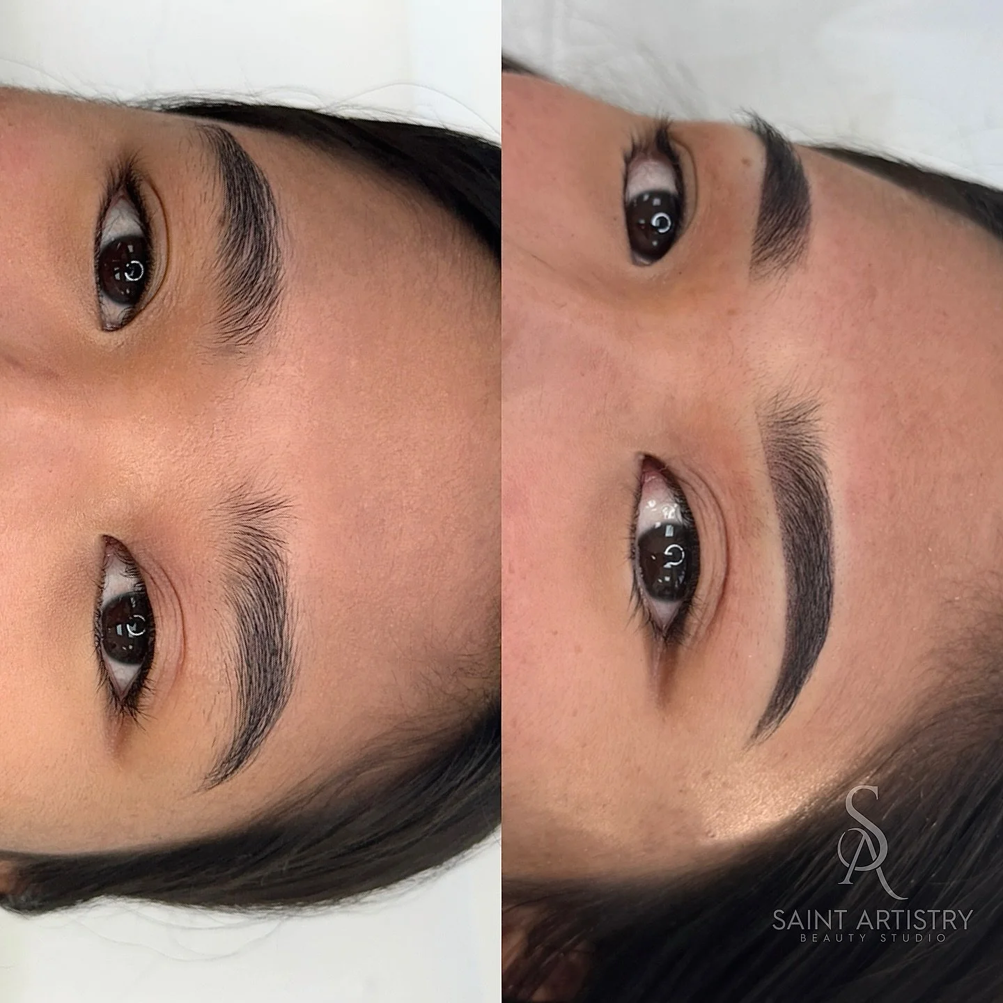 Before &amp; after ombr&eacute; powder brows 🖊️ 

Clients brows are naturally straight but she wanted more of an arch, giving her thisss ✨✨

⟡ 𝐃𝐦 𝐭𝐨 𝐞𝐧𝐫𝐨𝐥𝐥 𝐢𝐧 𝐏𝐌𝐔 𝐚𝐧𝐝 𝐋𝐀𝐒𝐇 𝐭𝐫𝐚𝐢𝐧𝐢𝐧𝐠𝐬 
$500 non refundable deposit is requ