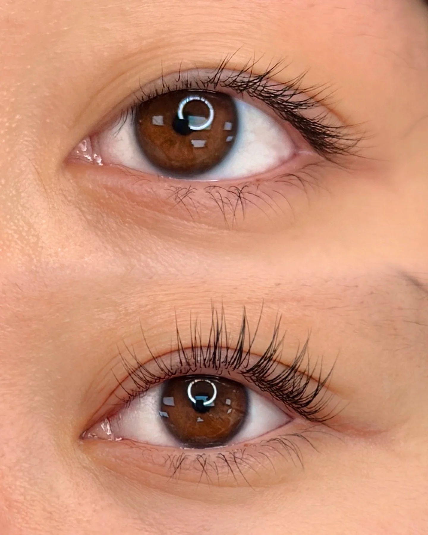 Korean lash lift that made her lashes look like classic extensions ✨

What is Korean lash lift?
- a gentle lift that shapes and curls your natural eyelashes from the base to tip, giving them a longer, more defined appearance

⟡ 𝐎𝐦𝐛𝐫𝐞 𝐏𝐨𝐰𝐝𝐞?