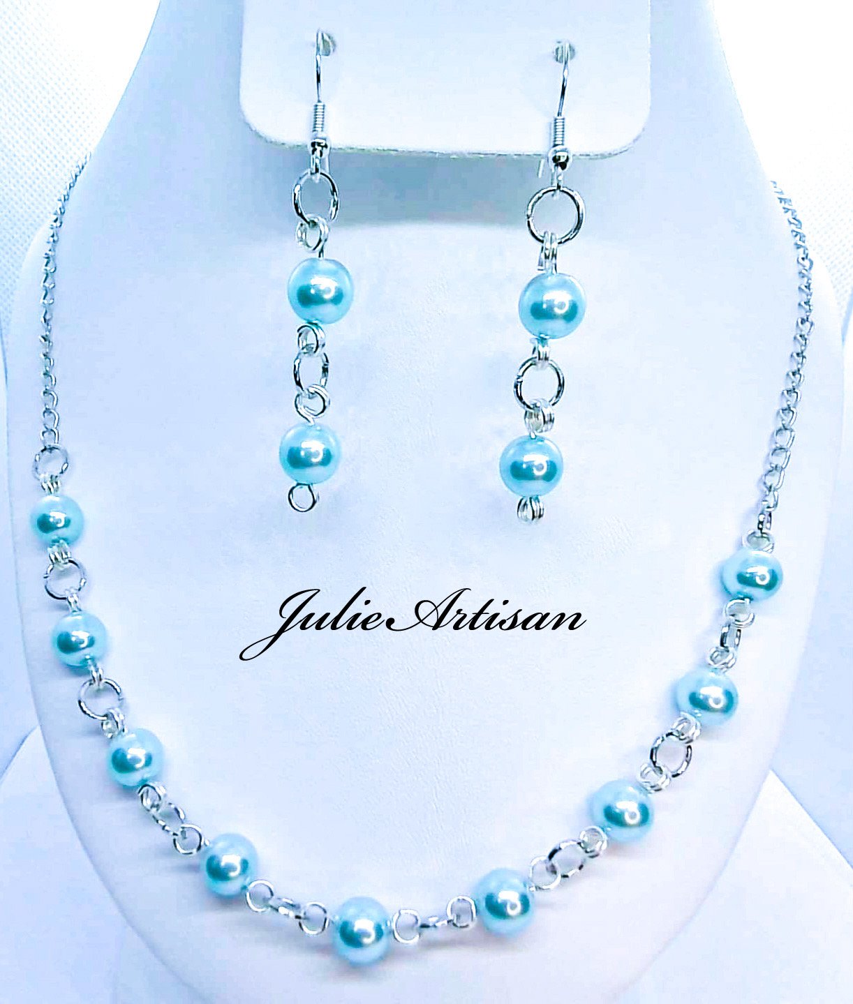Signature Pic Silver Jewelry Set Teal Pearl Image with Display.jpg