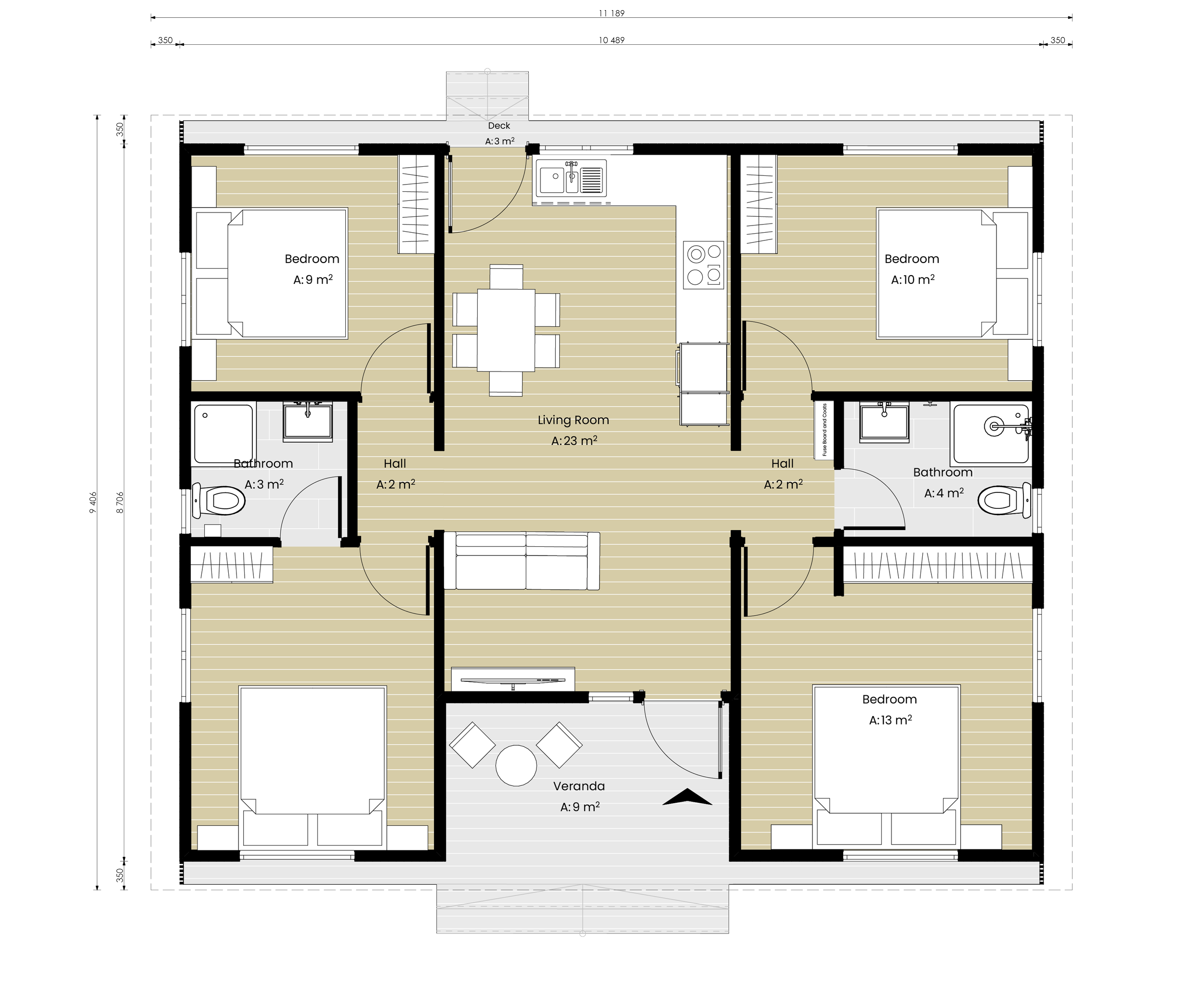 Four Bedroom Space