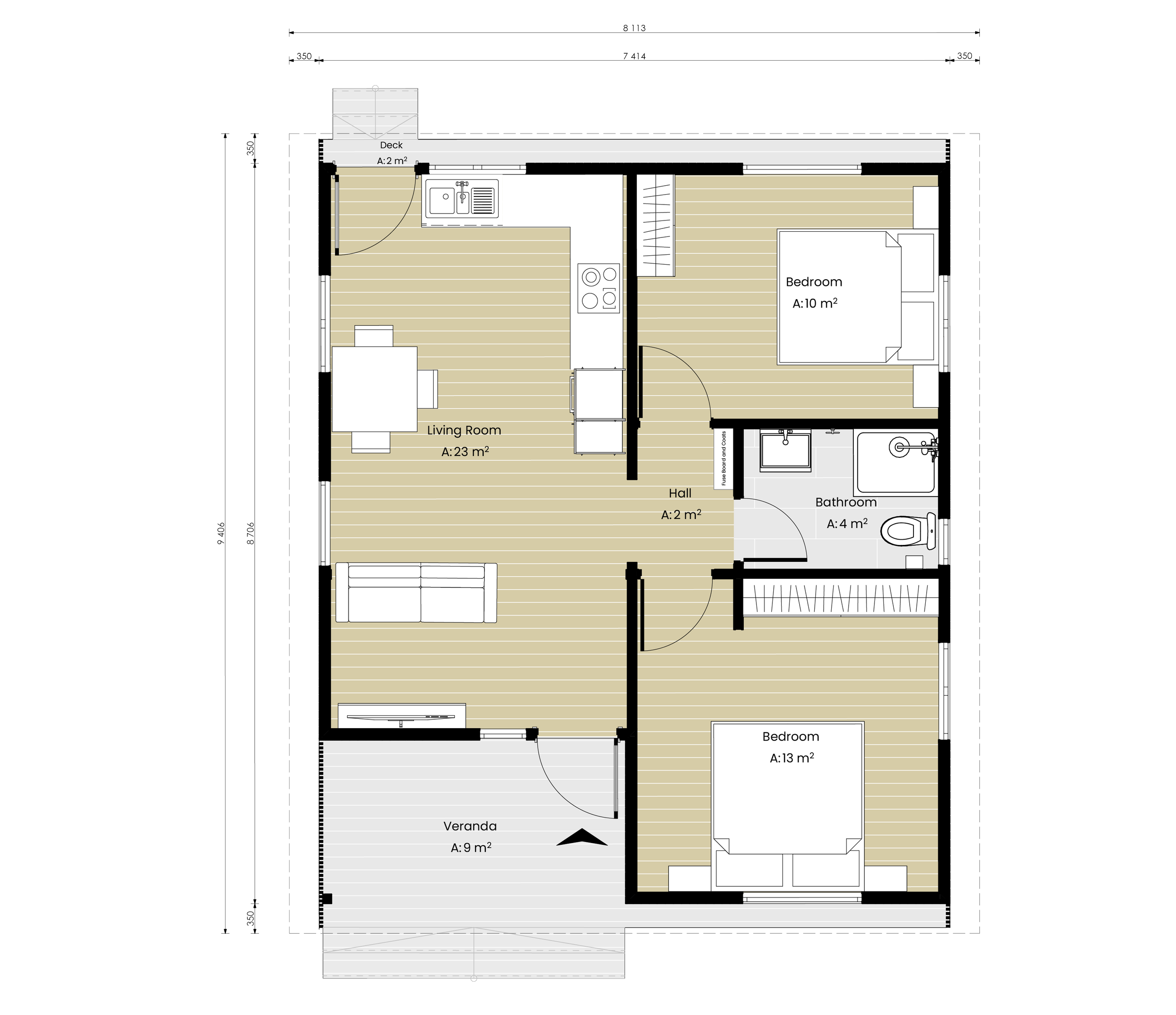 Two Bedroom Space