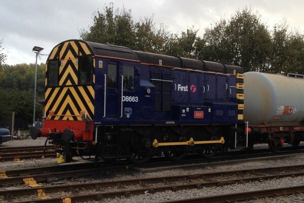08663, now named Jack, is seen at St Philips Marsh Depot on the 2nd November 2013. © Martyn Normanton