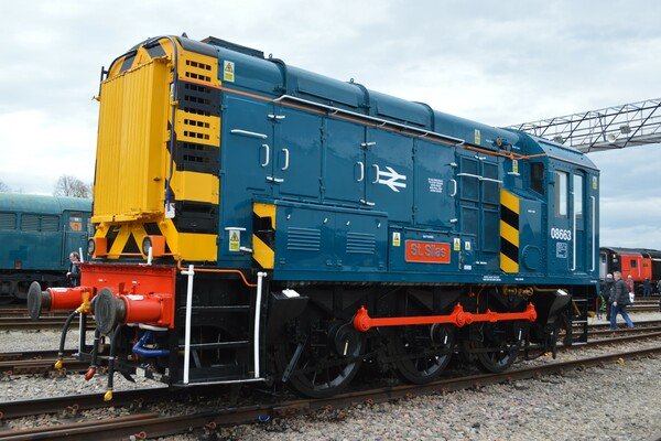 Freshly overhauled 08663, now named St Silas, is seen at St Philips Marsh during an open day. © Nick Carter