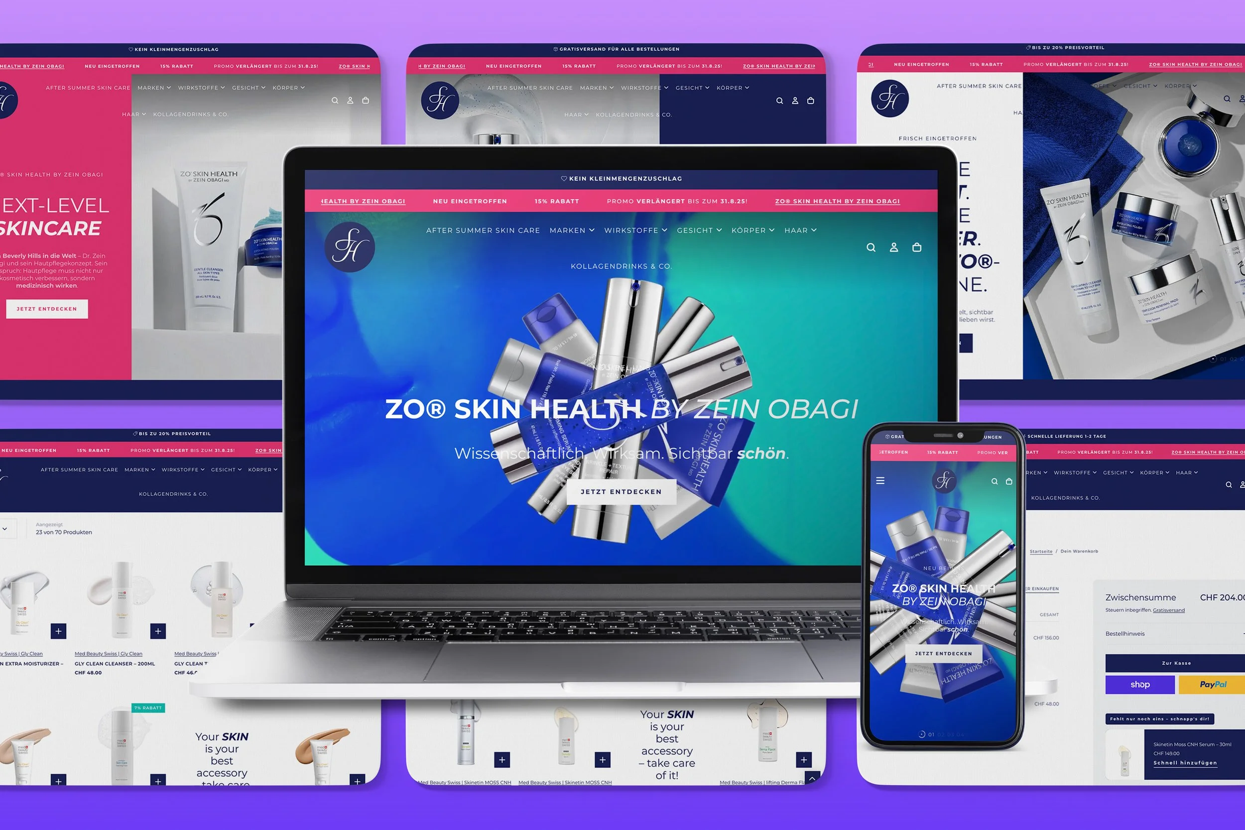 E-Commerce, Shopify Online Shop Design für «Swiss Harmony Cosmetics» – Bern, 2025