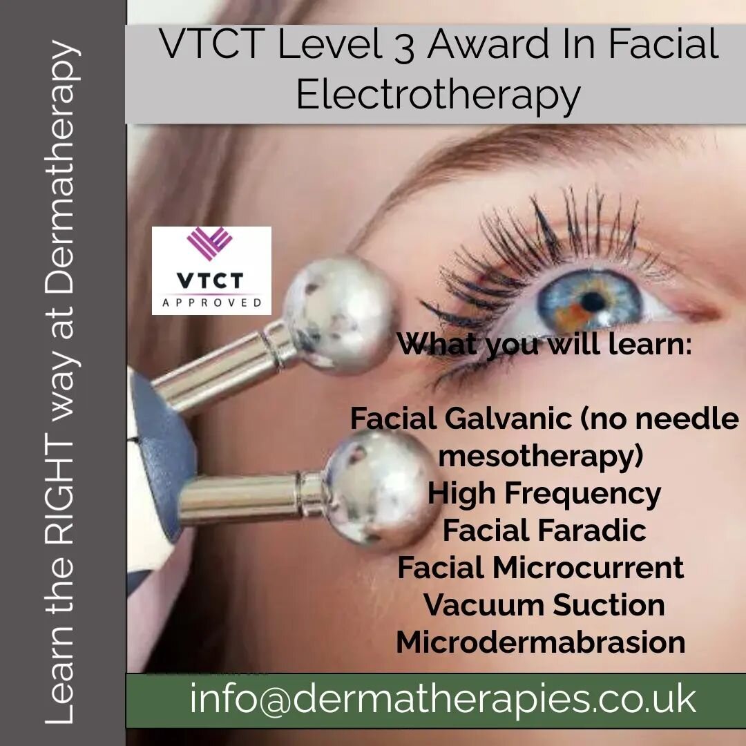 🌱 VTCT L3 Award in Facial Electrotherapy 

This QUALIFICATION is an amazing way to give you the best knowledge of skin and treatments that really work and why .

🌱 3 days in centre .

#vtctbeauty #vtctlevel3 #horwichbusiness #greatermanchester #bea