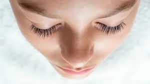 Close-up of natural eyelashes