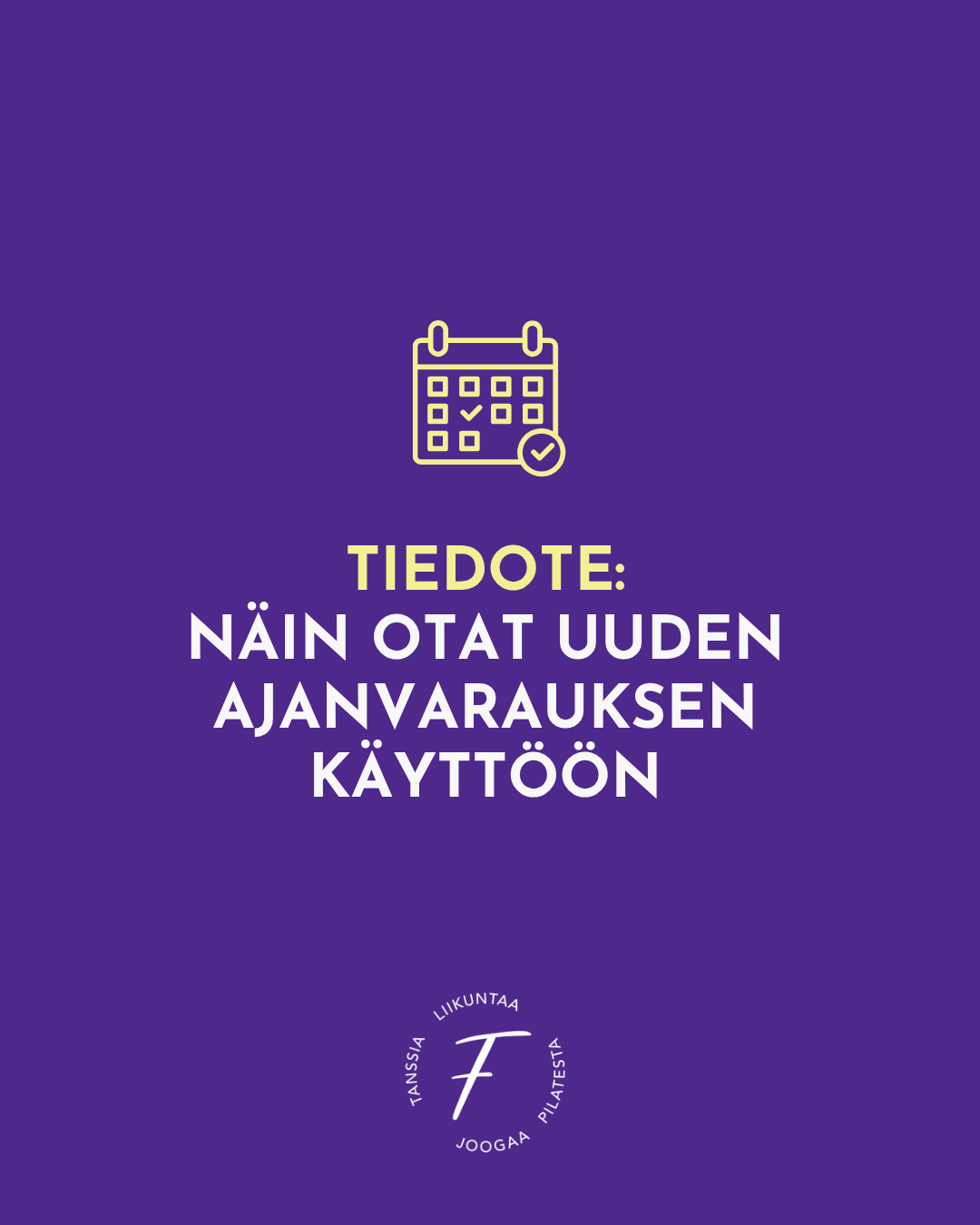 Ohjeet uuden ajanvarauksen käyttöön: