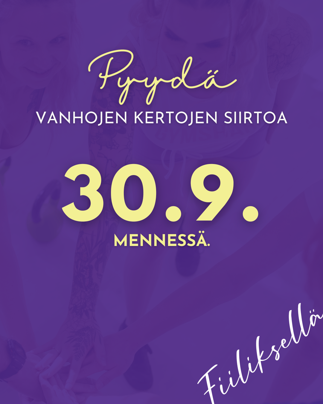 Tiedote: Pyydä vanhojen kertojen siirtoa 30.9. mennessä