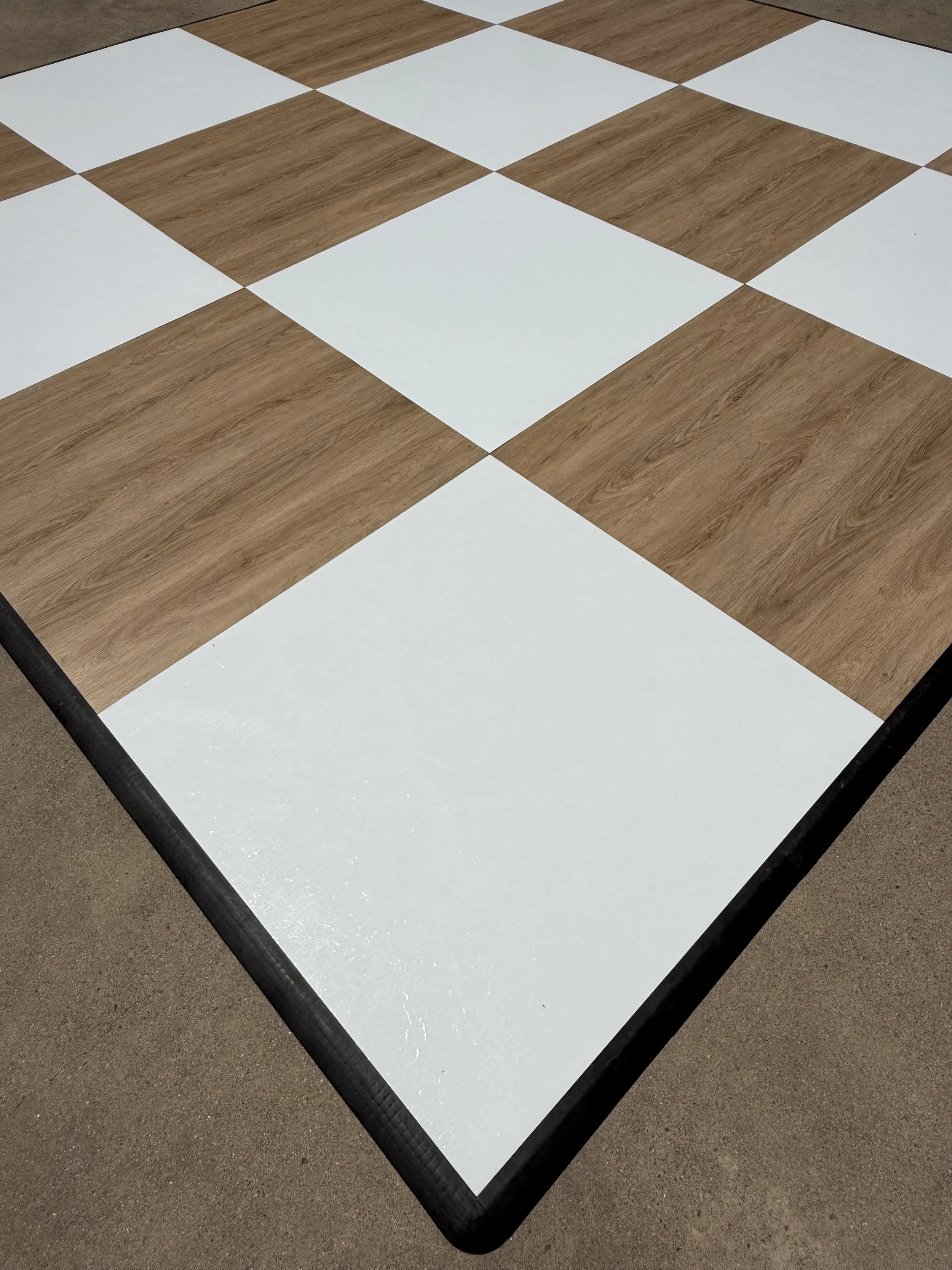 Sandalwood and White Checkered Dance Floor