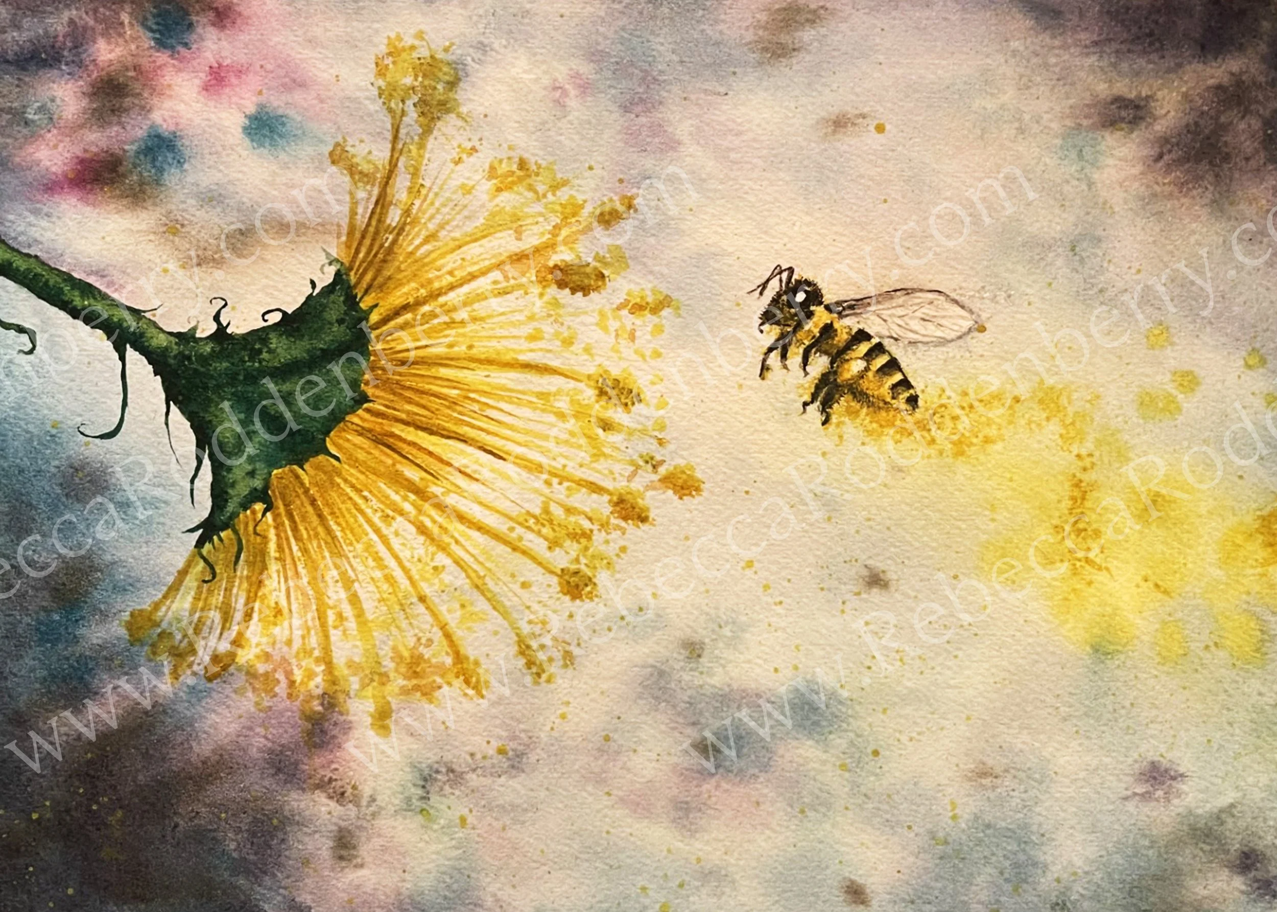 Honeybee with Flower