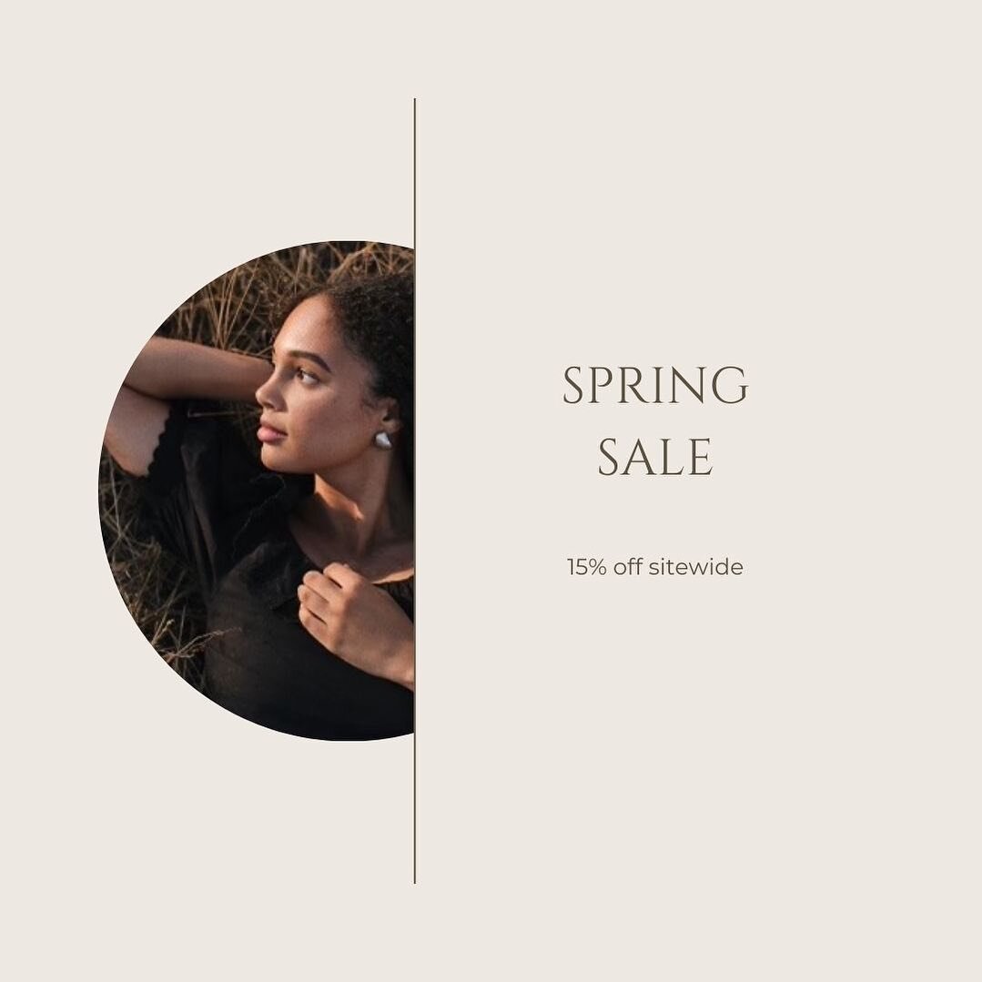 Spring Sale is on! 15% off the entire site with code Spring15. 4/30-5/8