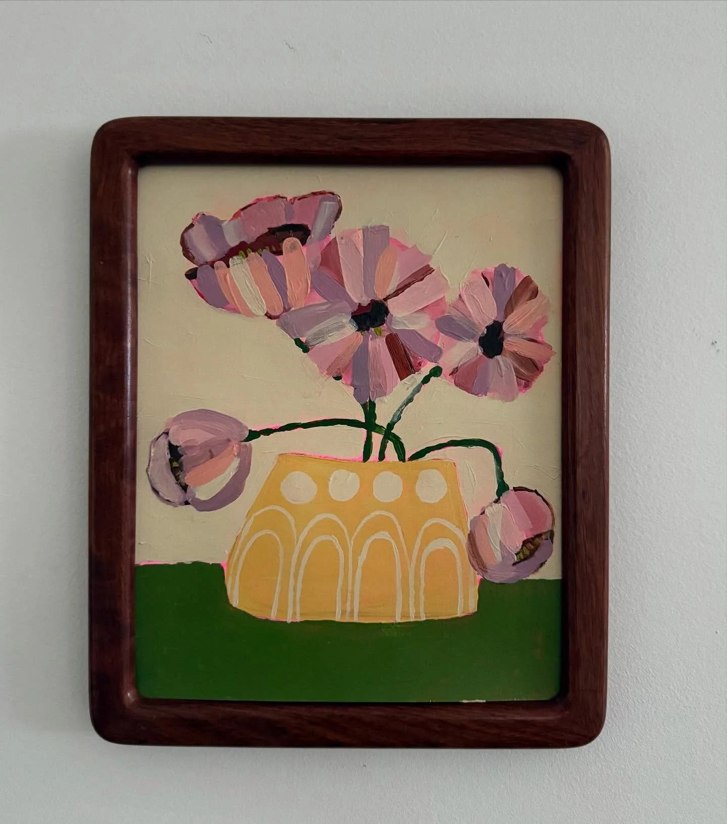 Acrylic on paper
Vintage wood frame
Available on website soon