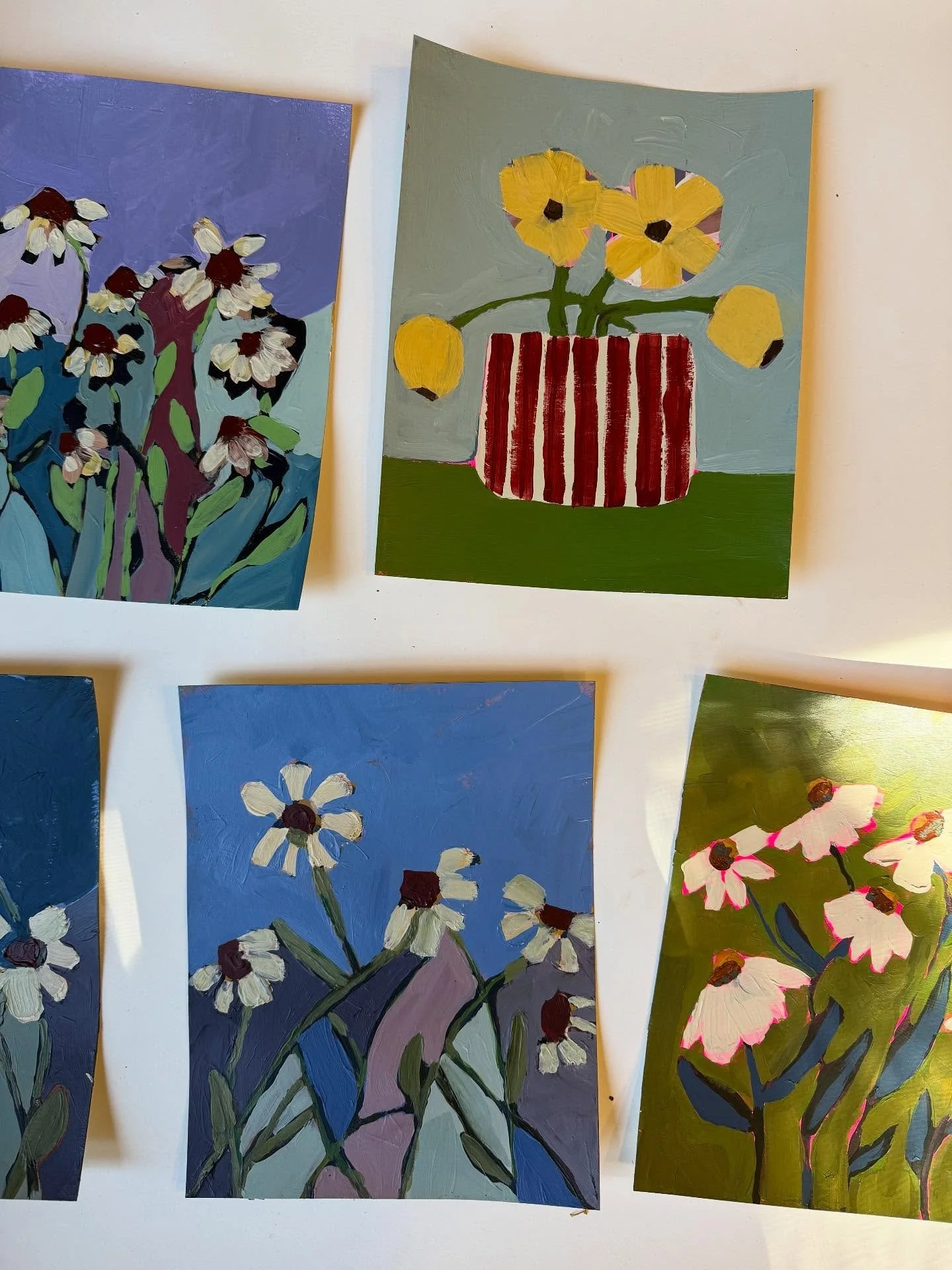 Six new originals in the shop! 8 x 10, acrylic on paper and ready to frame. I&rsquo;m really proud of these and hope you love them as much as I do. Thanks for looking.