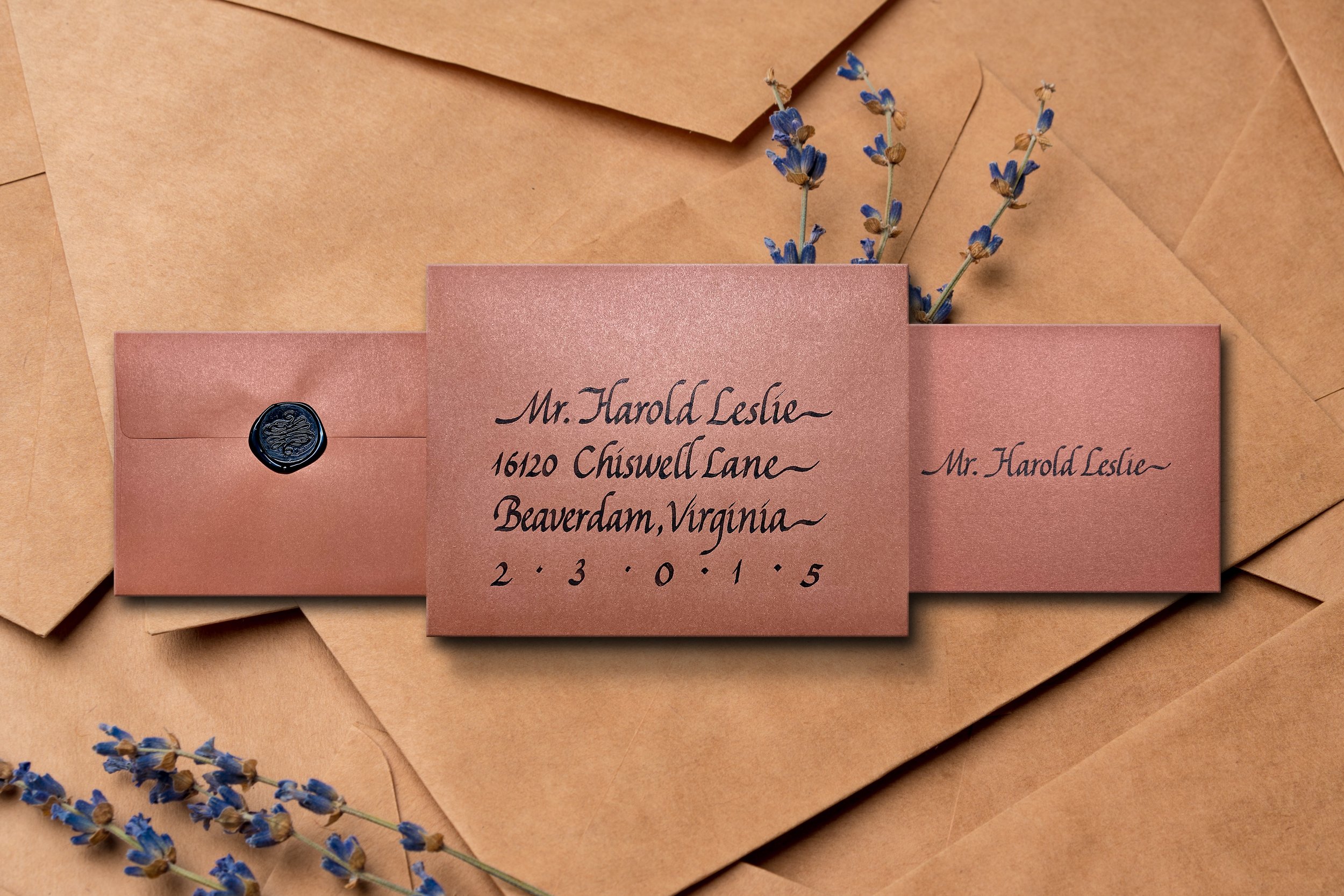 These Hand-Lettered Wedding Envelopes Will Give You Calligraphy Envy - Brit  + Co