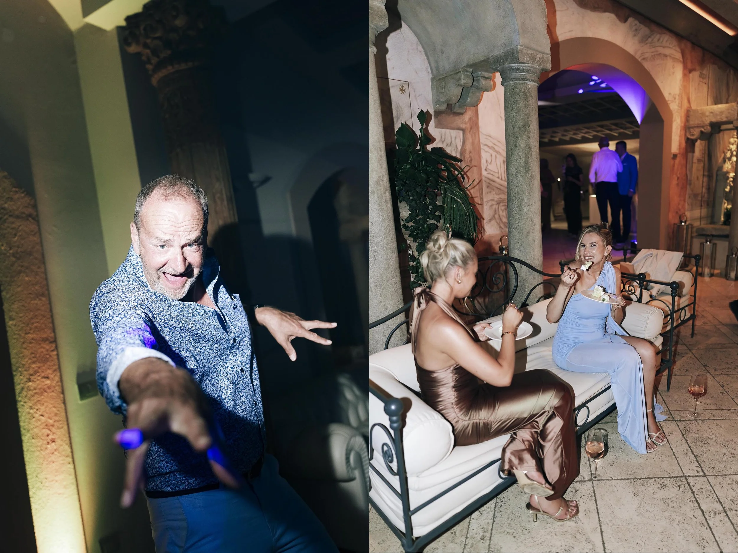 Moments of the dancefloor with colorful lights