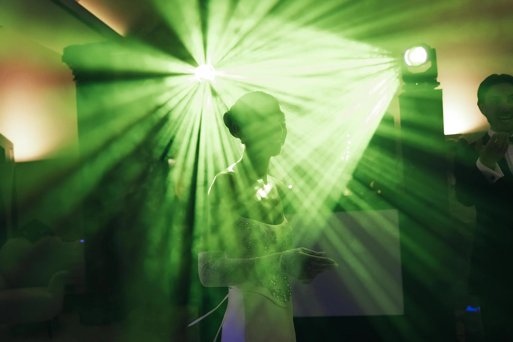 Moments of the dancefloor with colorful lights