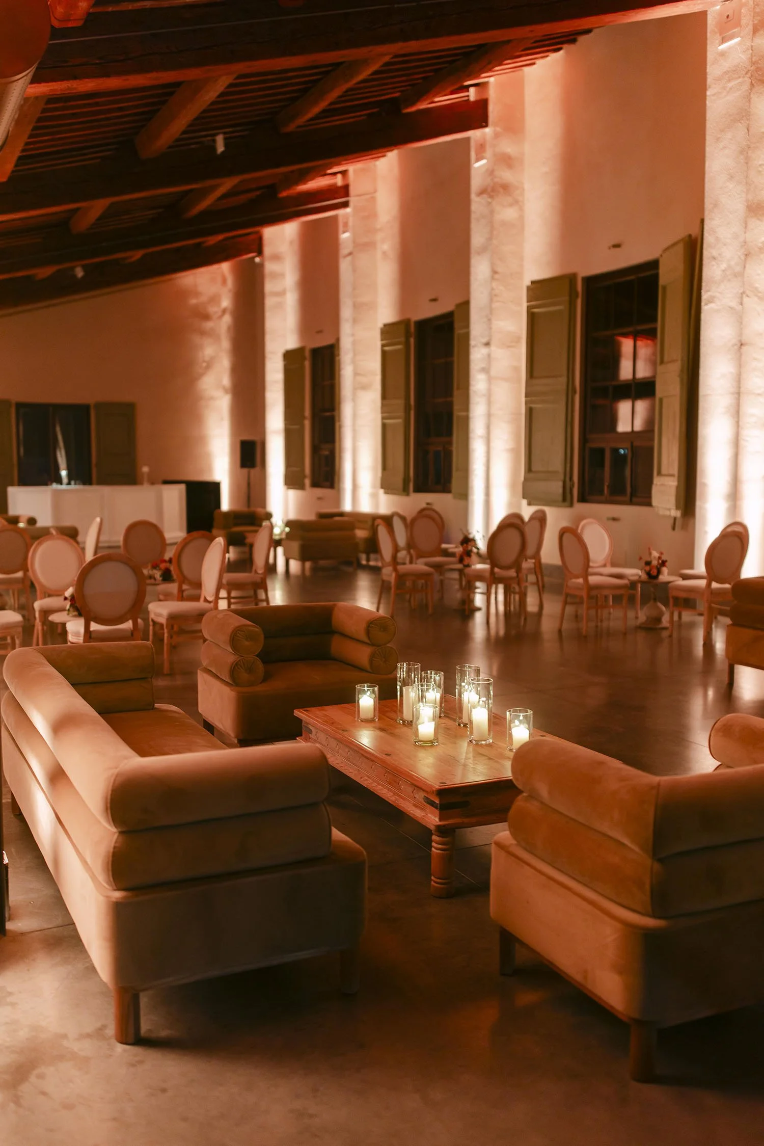 The dancefloor ready to host the party