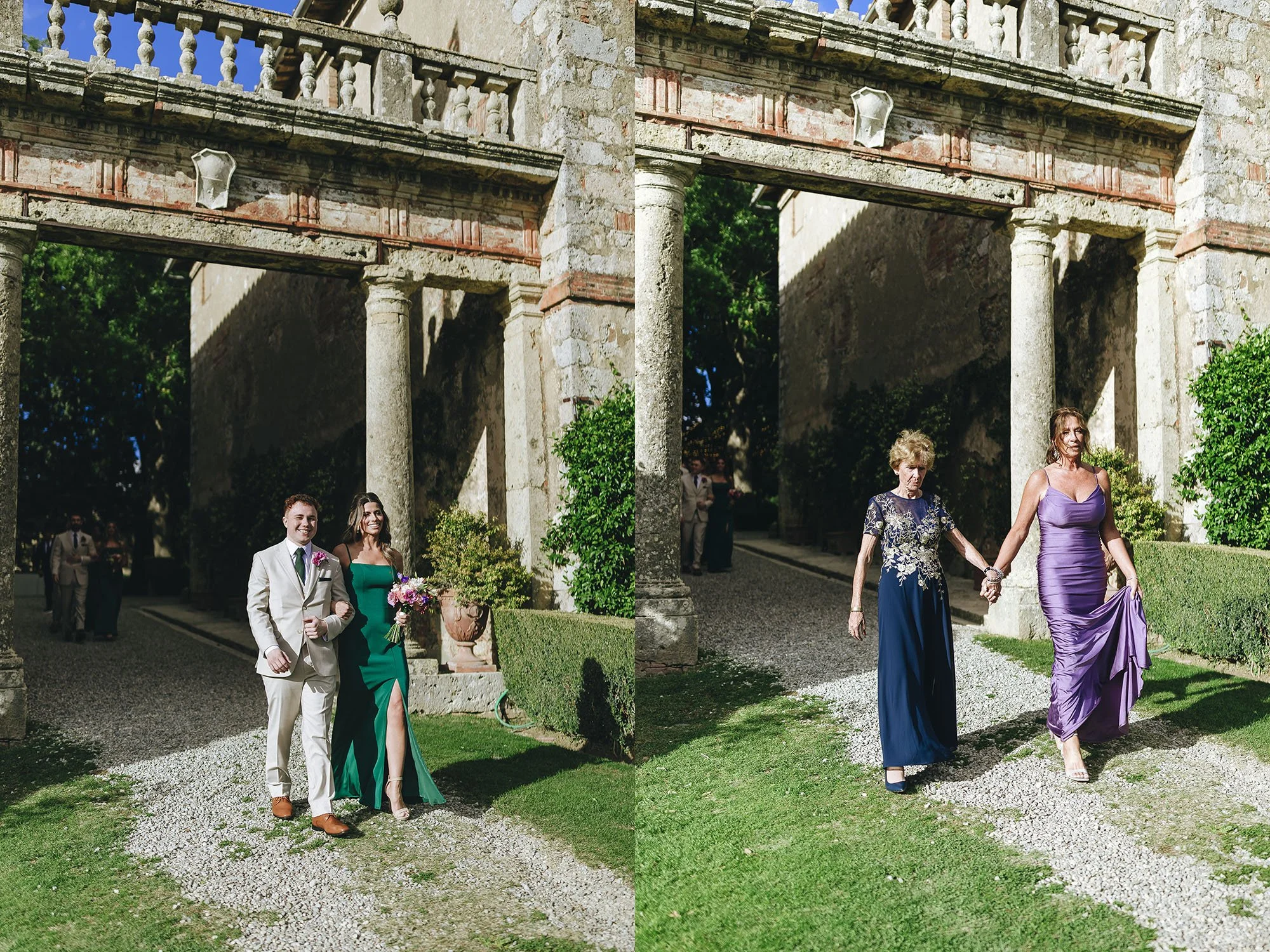 guests approaching the ceremony area