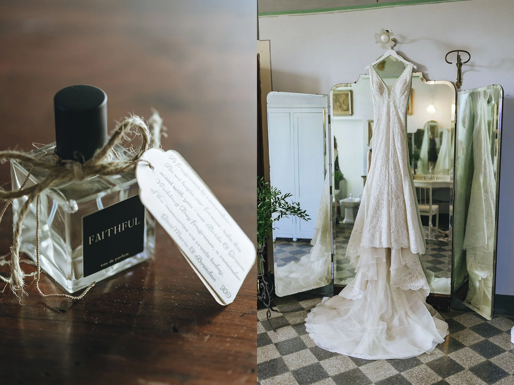 accessories of the bride and groom at Borgo Stomennano
