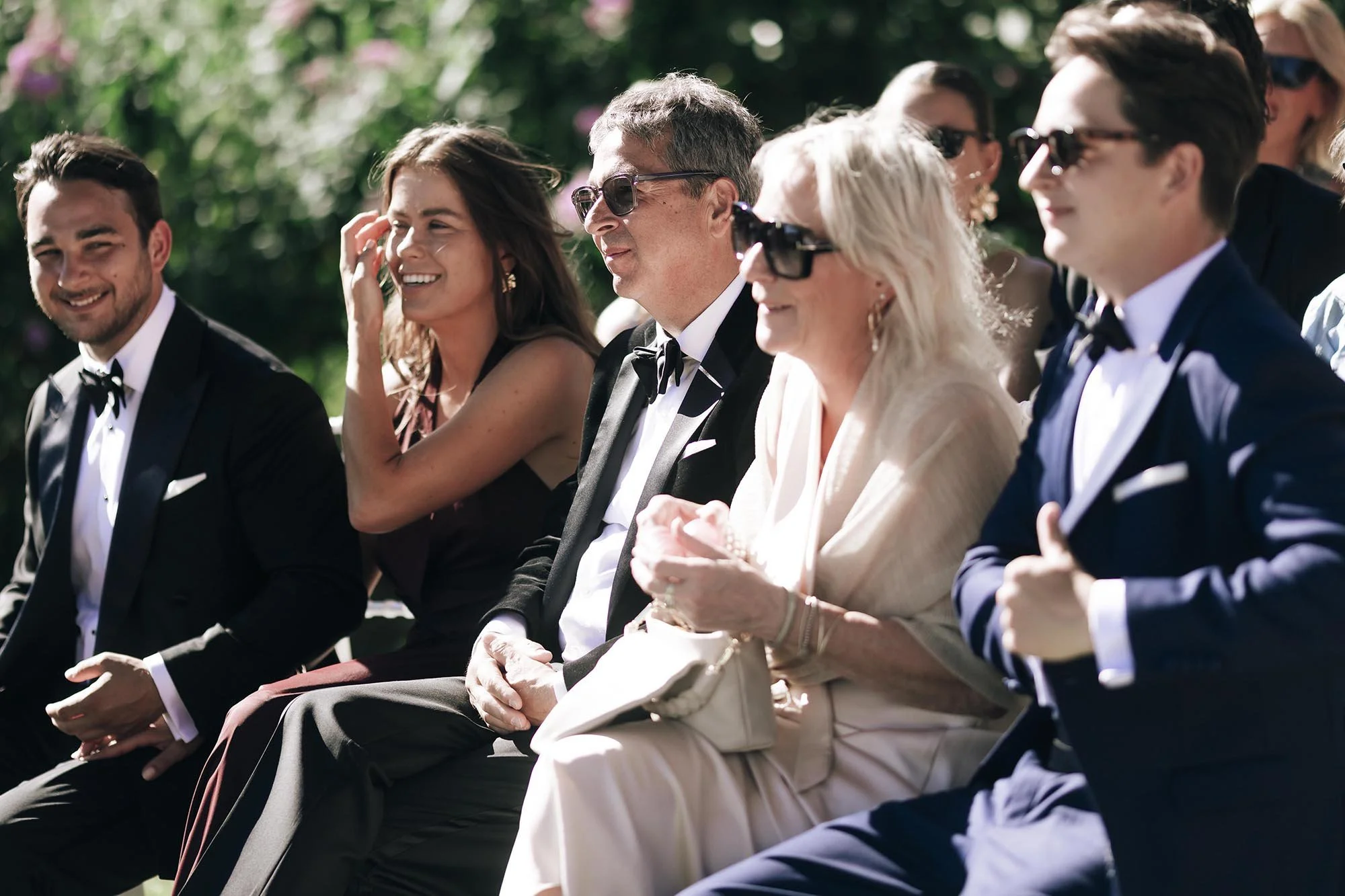 candid moments of the guests during the ceremony