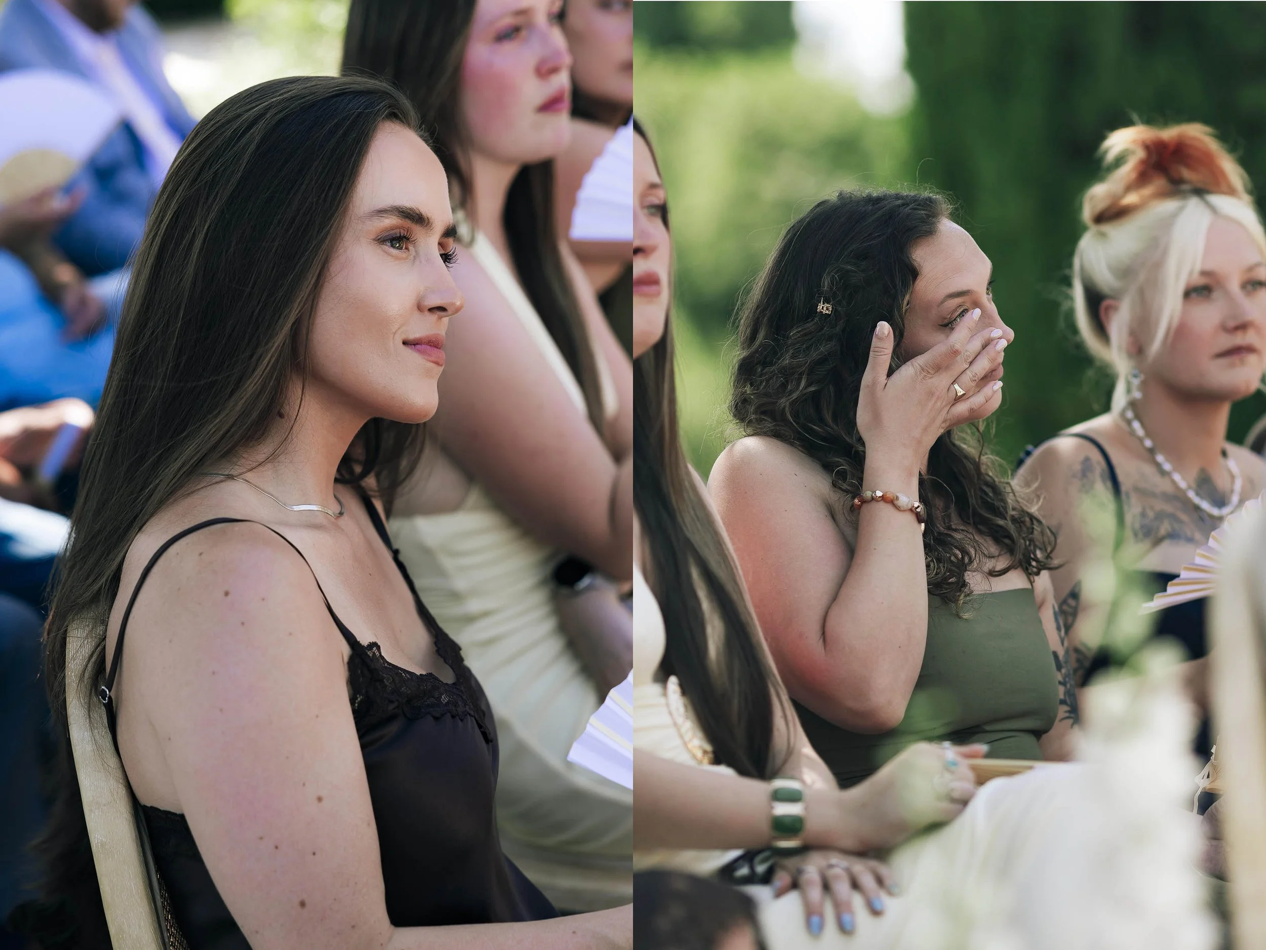 guests following the ceremony with emotion