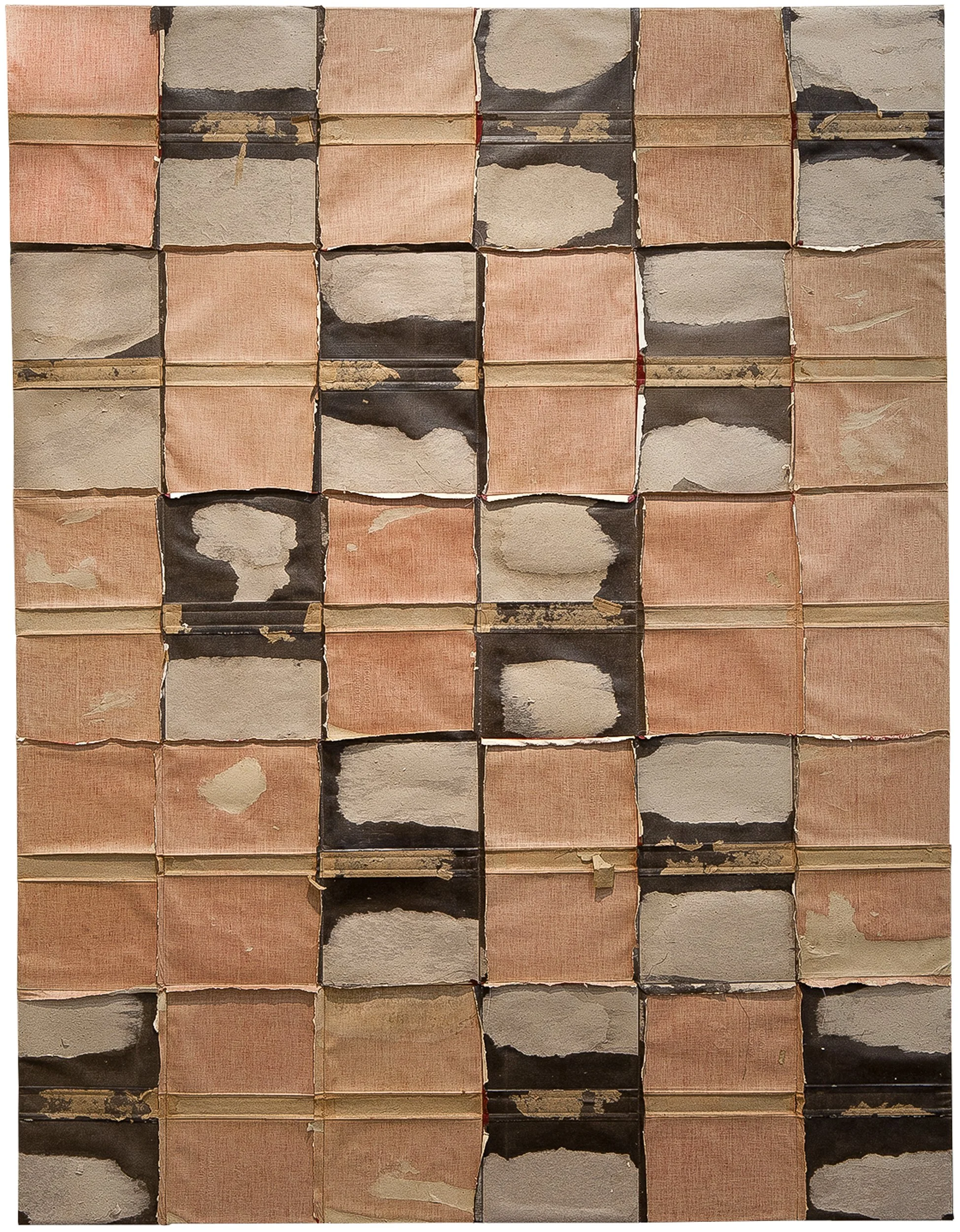Perpetual Lies | 2015 | Deconstructed encyclopedias on canvas | 78 x 60 inches