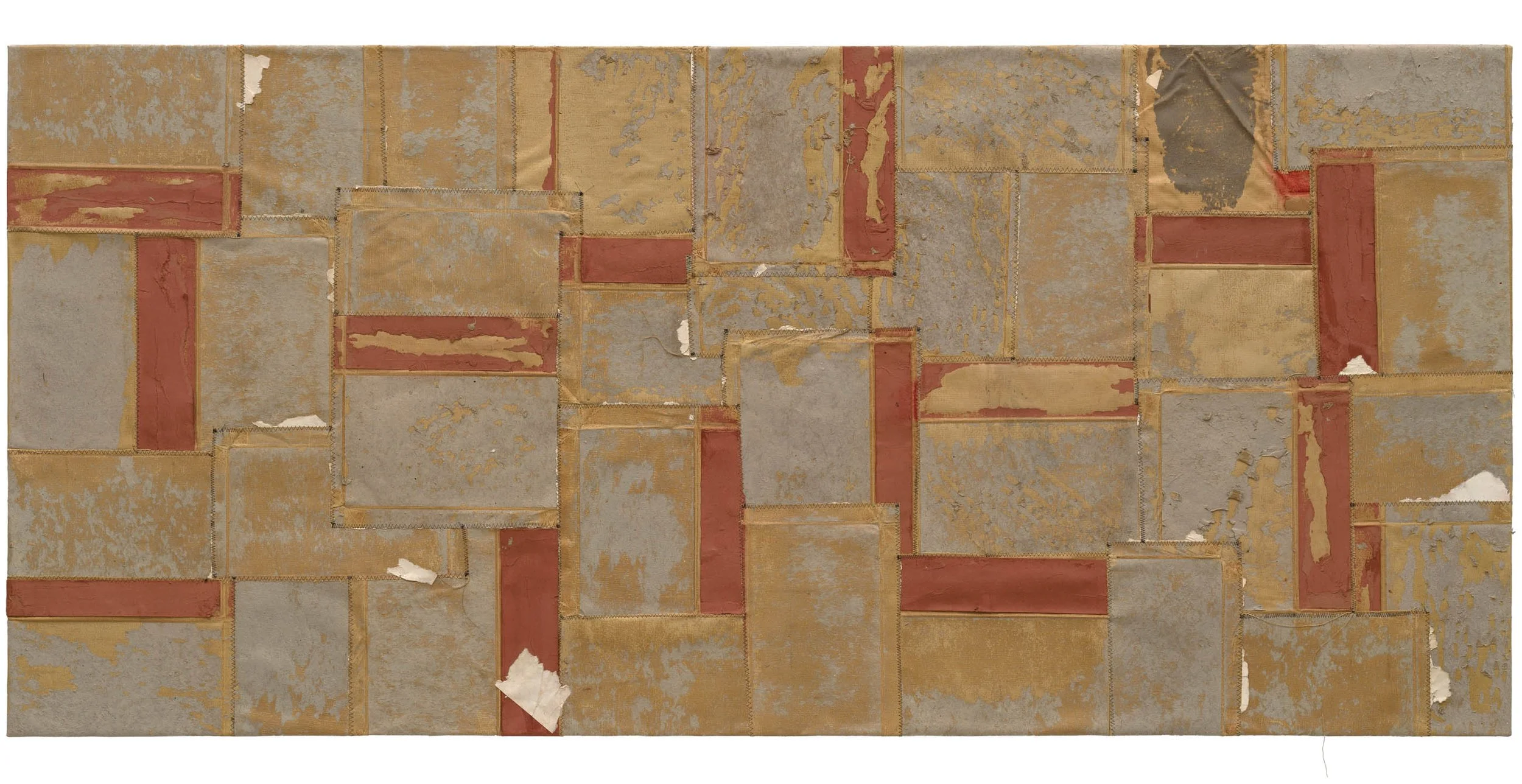 First Amendment | 2025 | Deconstructed law books on canvas | 32.25 x 70 inches | Photo credit: Brica Wilcox