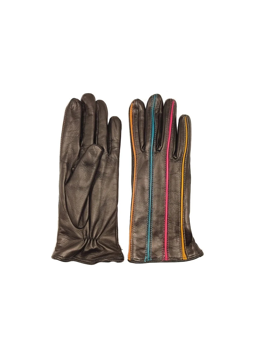 Guanti donna inserti colorati