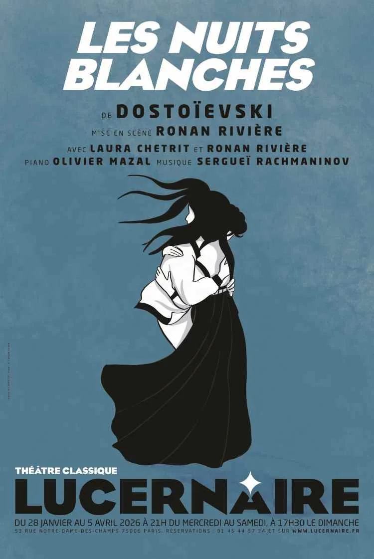 affiche des Nuits blanches de Dostoievski au Lucernaire