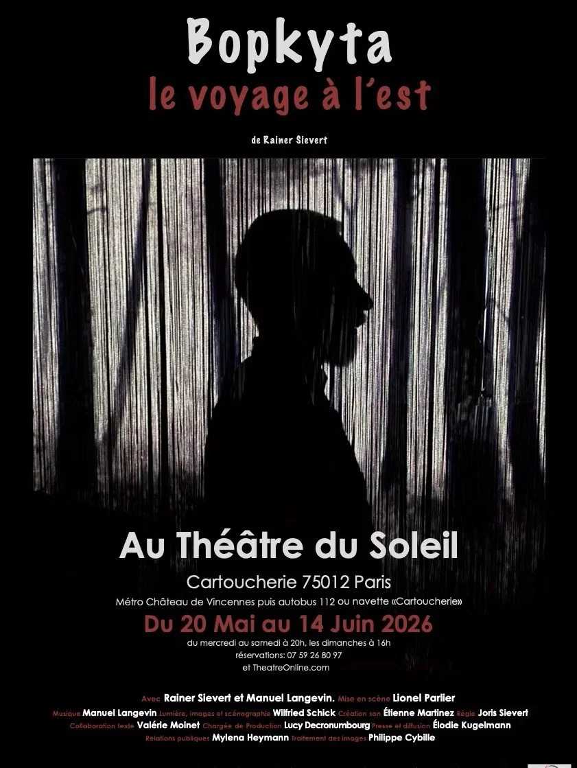 affiche du spectacle "Vorkouta le voyage à l'est" de Rainer Sievert