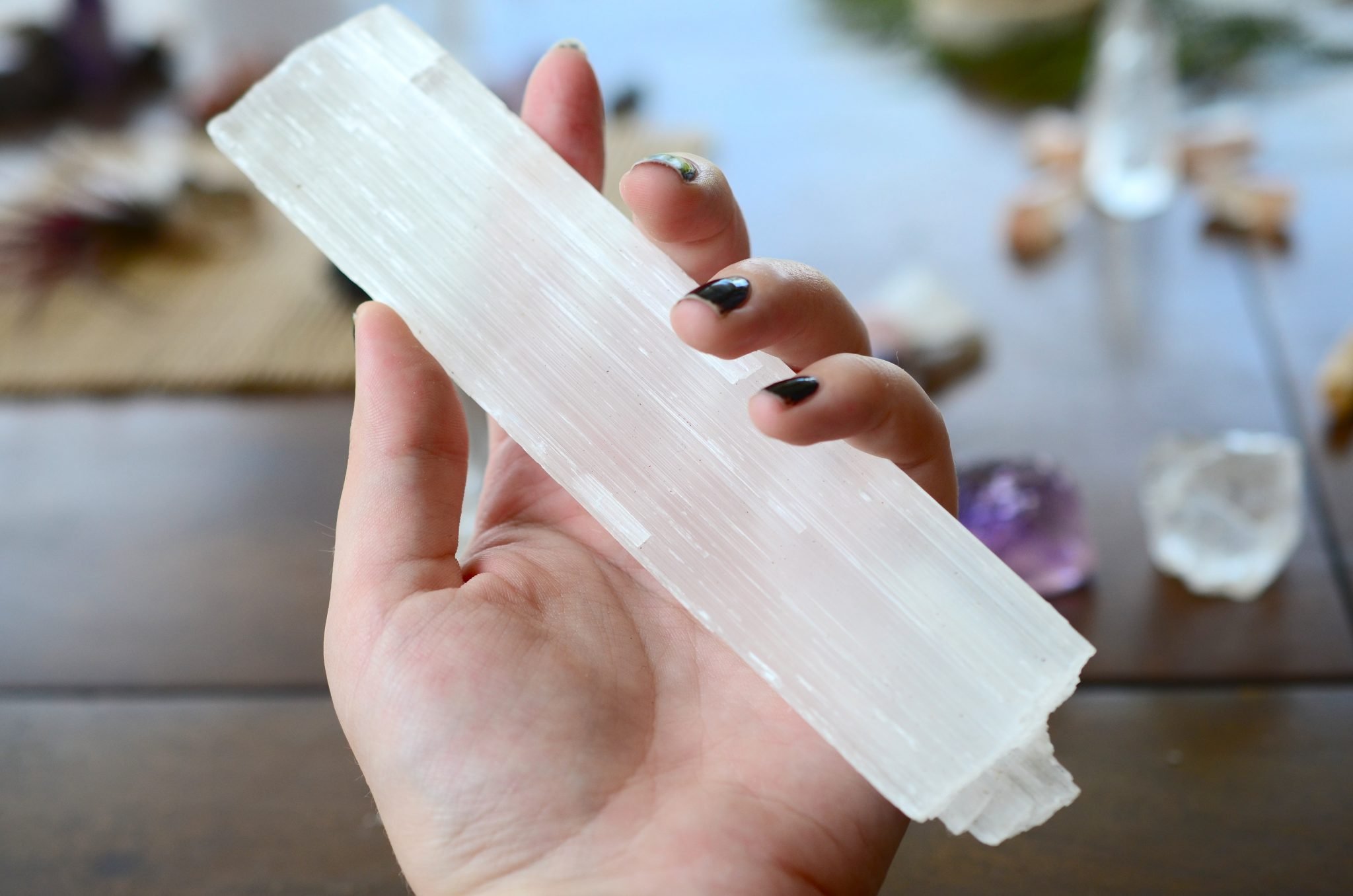 Natural Selenite Wands 2" size